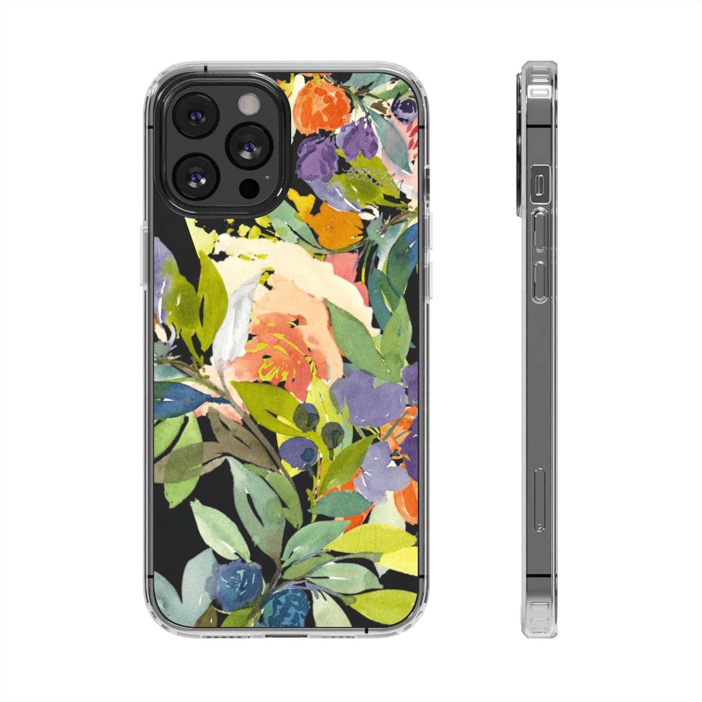 Clear Phone Case with Floral Blooms Design - Brooke Zitting, LLC