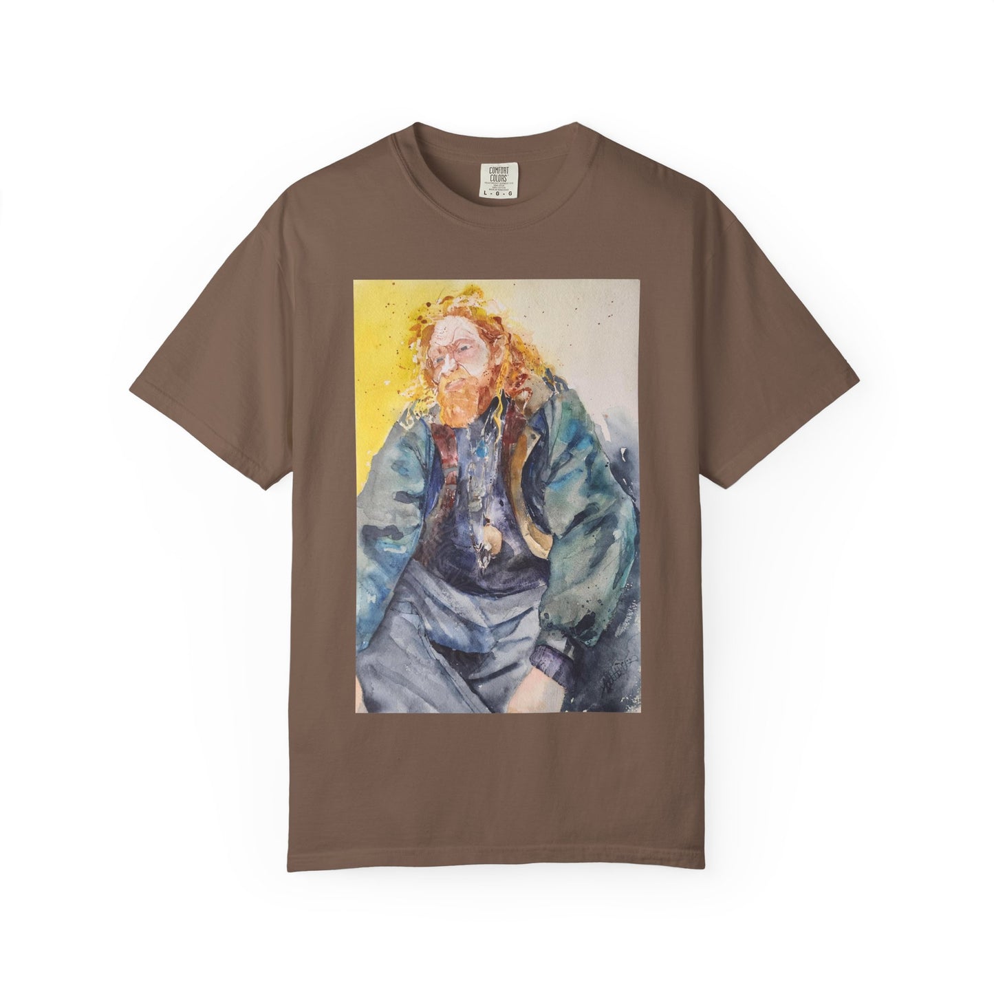 Artistic Unisex Garment-Dyed T-shirt, Vibrant Watercolor Design, Casual Wear, Artist Gift, Custom T-shirt