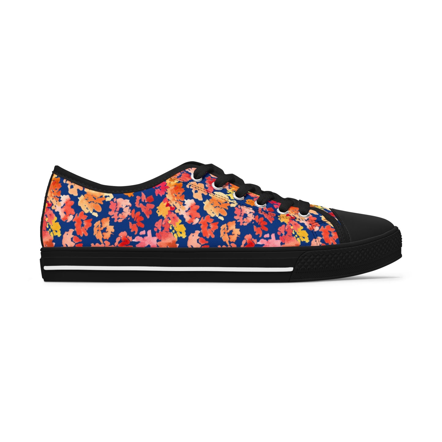 Watercolor Vibrant Posy Low Top Sneakers – Unique Casual Shoes for All | Style & Gift Idea - Brooke Zitting, LLC