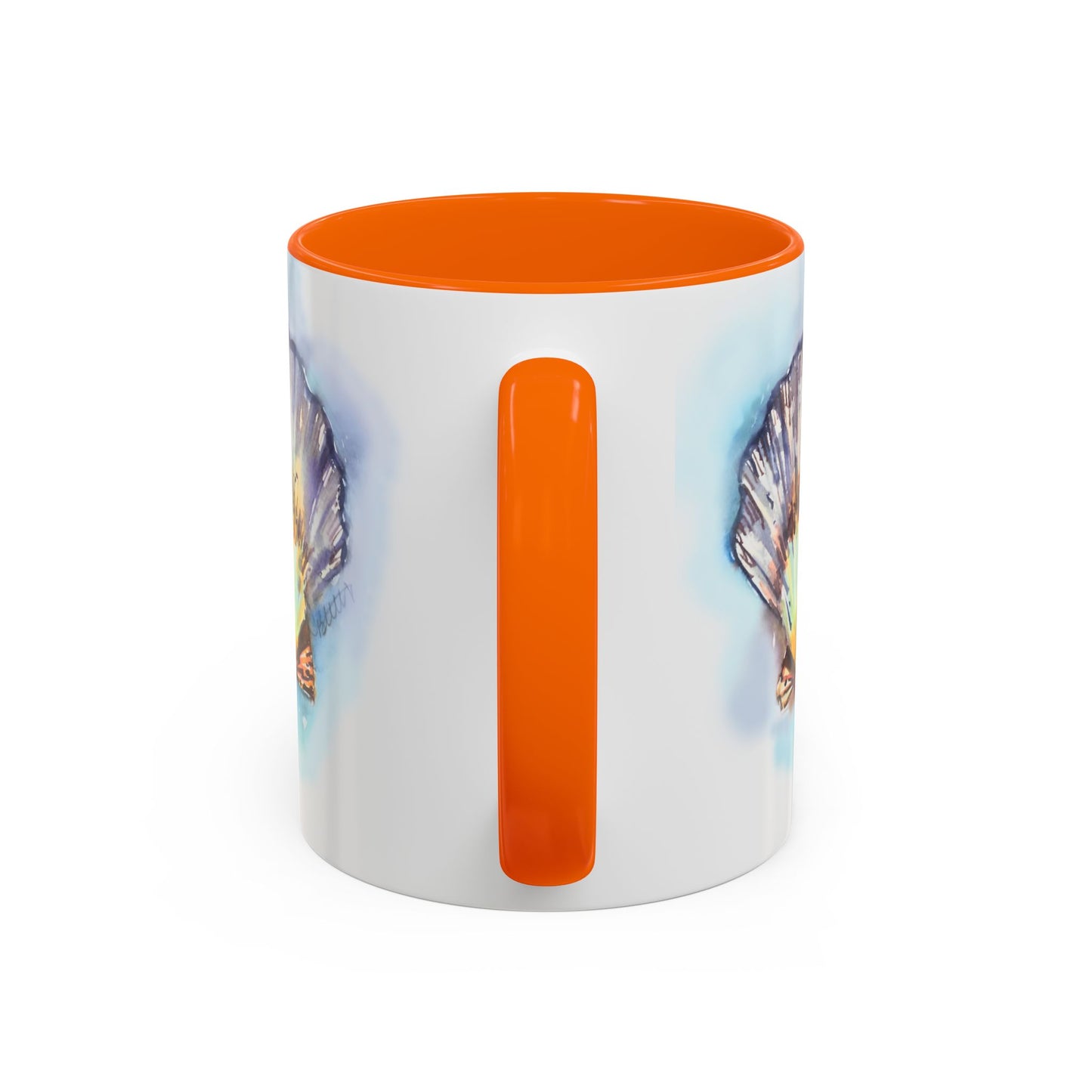 This Seashell Mug with Accent Color (11oz, 15 oz) - Brooke Zitting, LLC