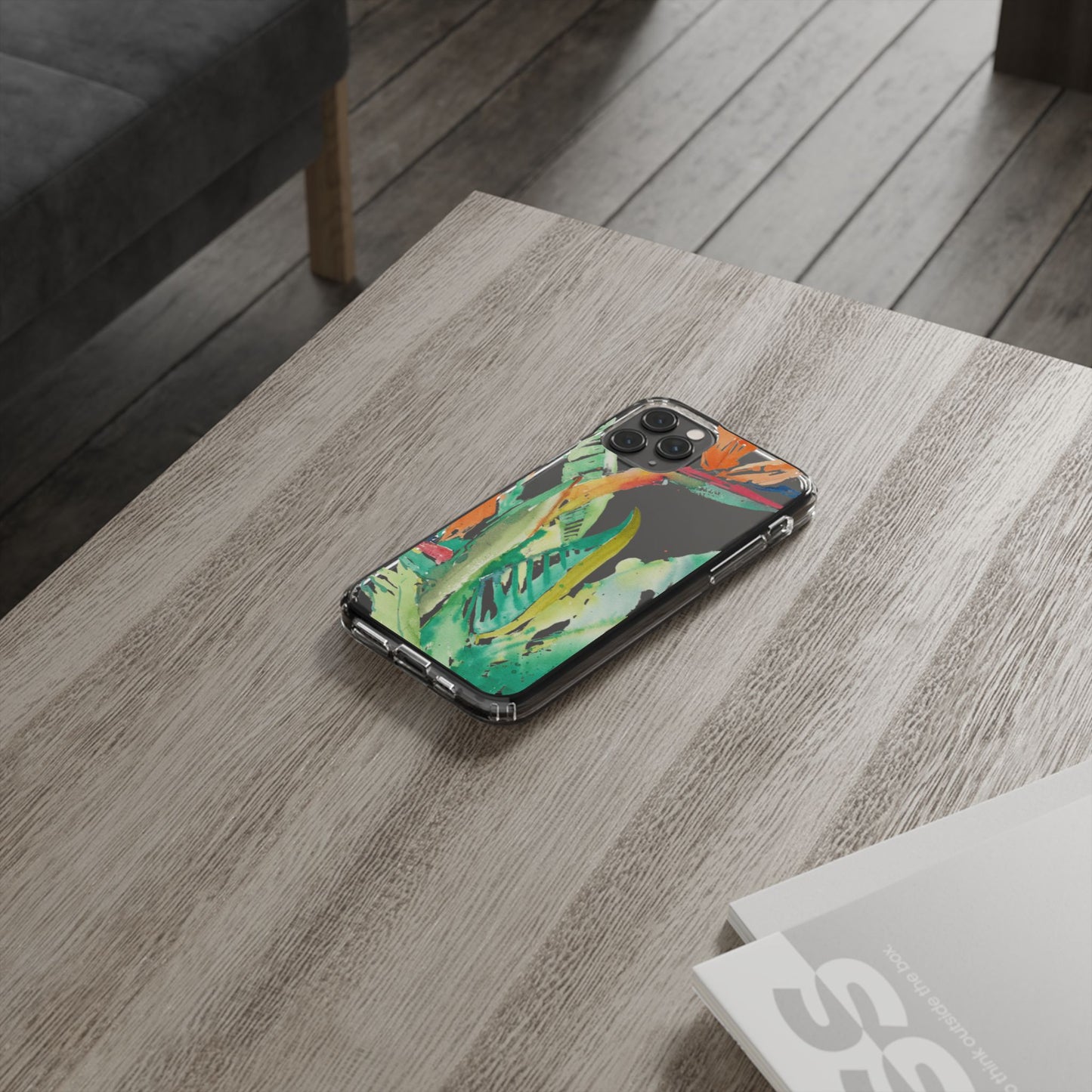 Another Day in Paradise Watercolor Clear Phone Case - Brooke Zitting, LLC