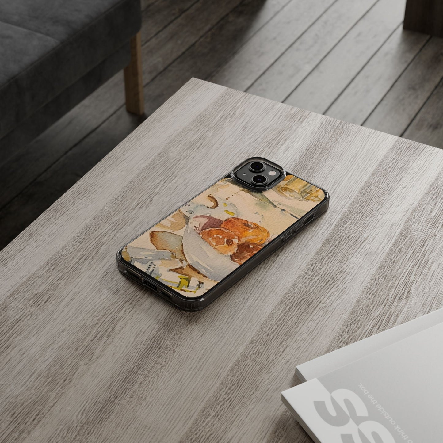 Watercolor Artist's Table Clear Phone Case - Brooke Zitting, LLC