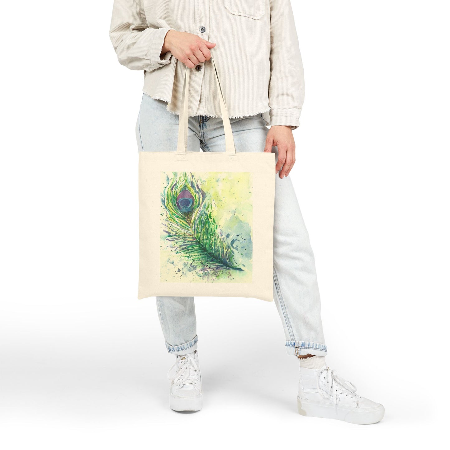 Light as a Feather Cotton Canvas Tote – Eco-Friendly Beach & Shopping Bag for Ocean Lovers - Brooke Zitting, LLC