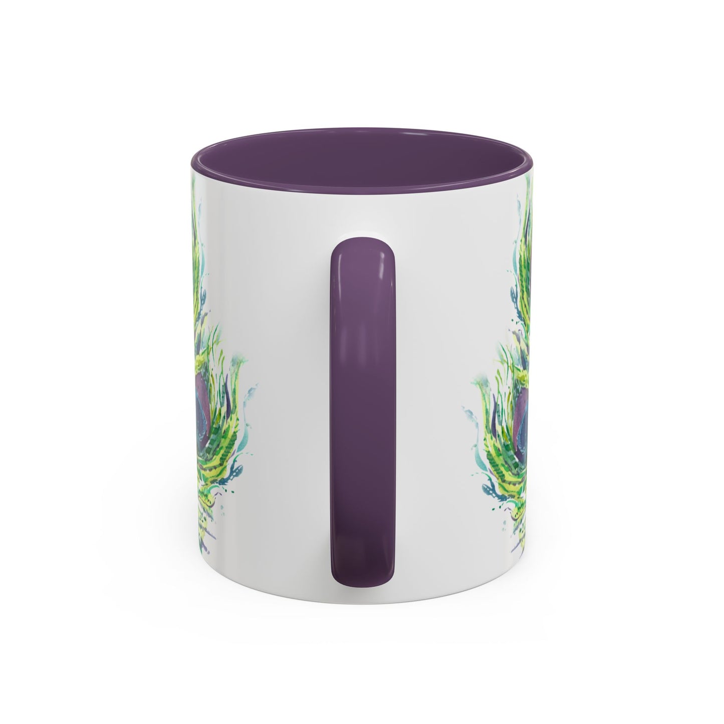 Colorful Peacock Feathers Mug Print (11oz, 15oz) - Brooke Zitting, LLC