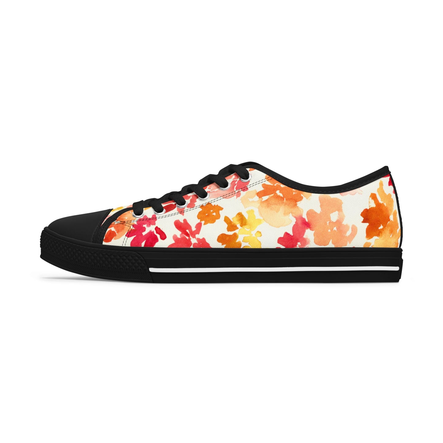Watercolor Warm Posy Design Women's Sneakers – The Perfect Gift for Her - Brooke Zitting, LLC