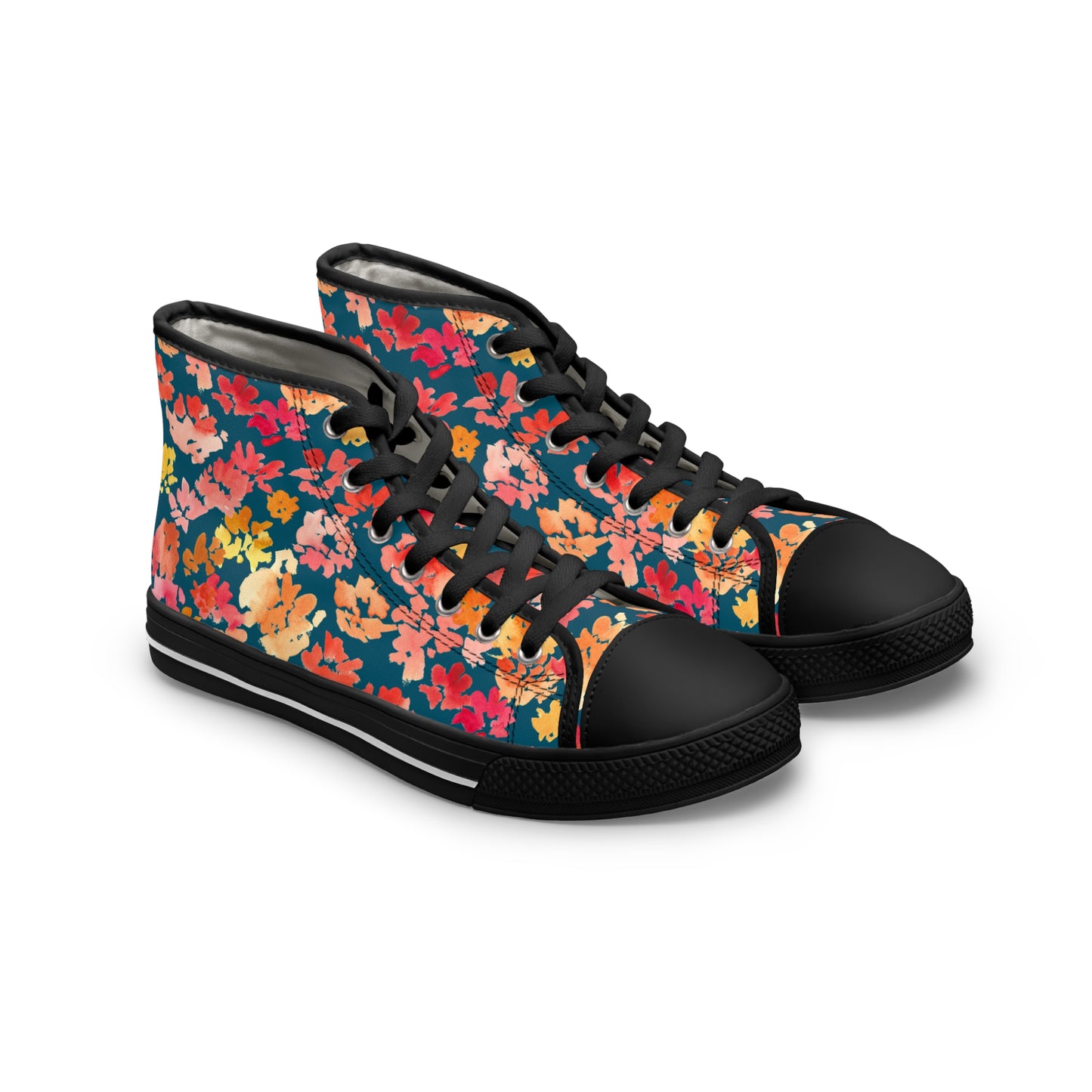 Bold Posy High Top Sneakers with Floral Design – Stylish Shoes for All | Unique Gift Idea - Brooke Zitting, LLC