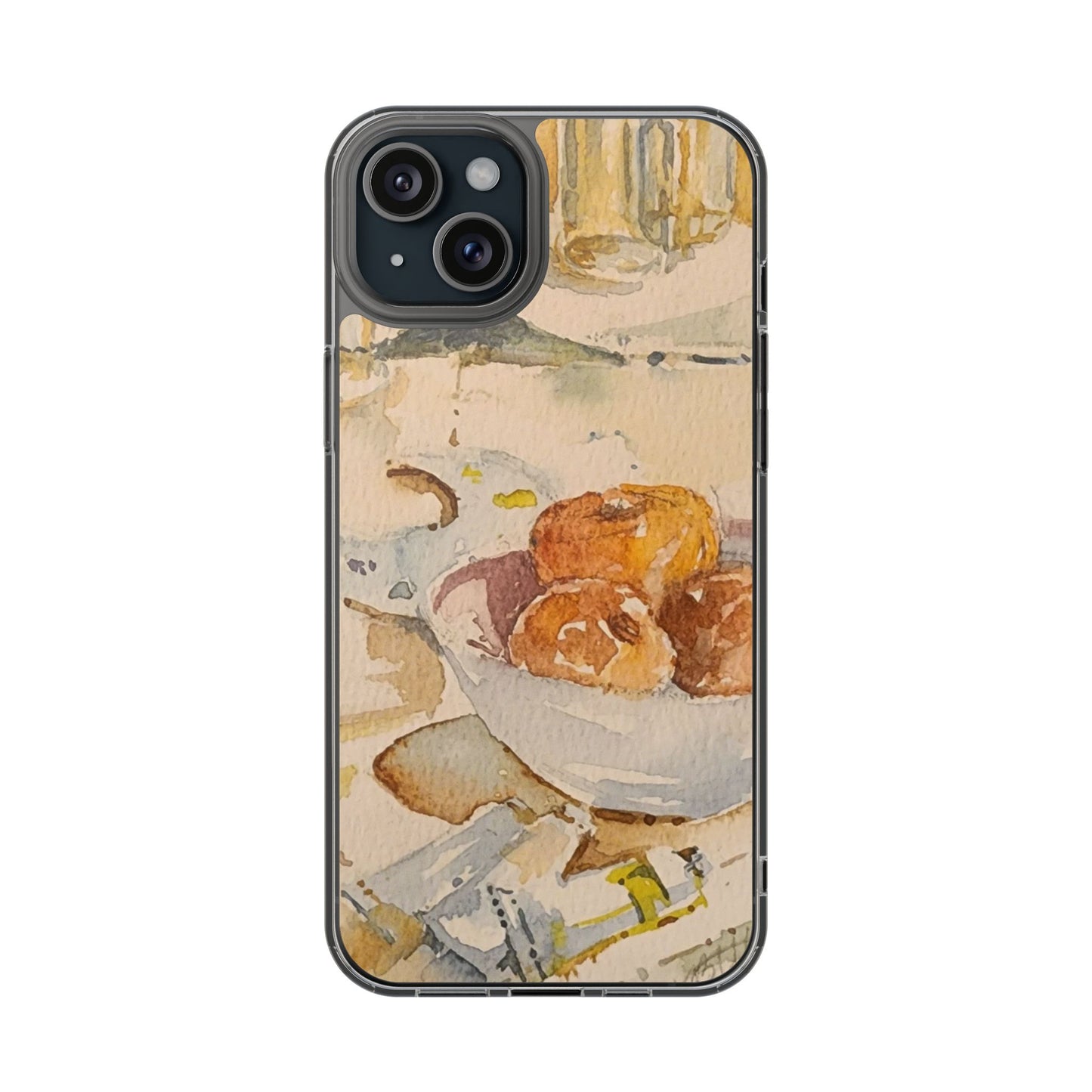Watercolor Artist's Table Clear Phone Case - Brooke Zitting, LLC