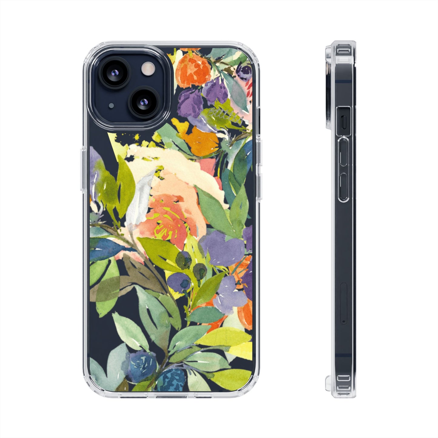 Clear Phone Case with Floral Blooms Design - Brooke Zitting, LLC
