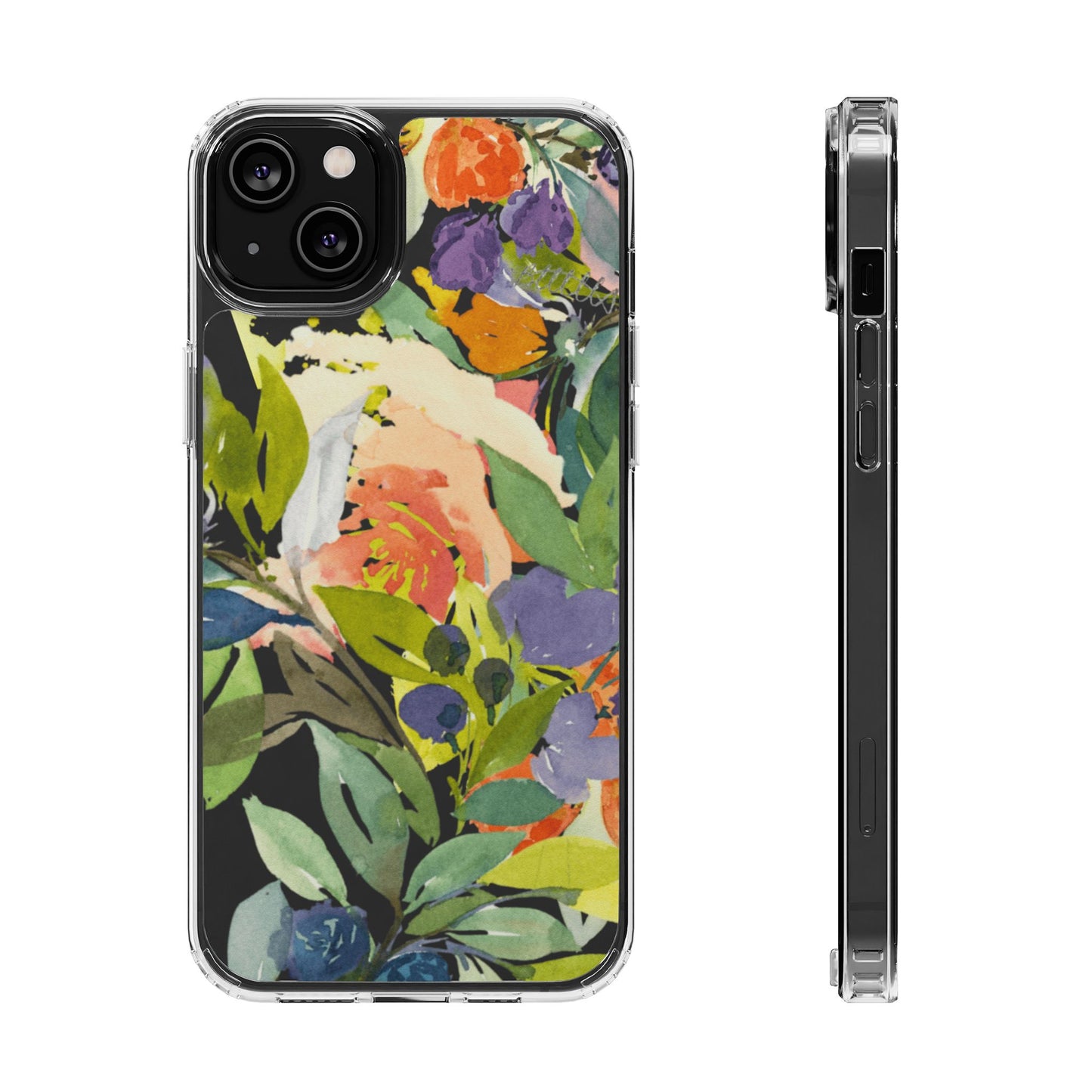 Clear Phone Case with Floral Blooms Design - Brooke Zitting, LLC
