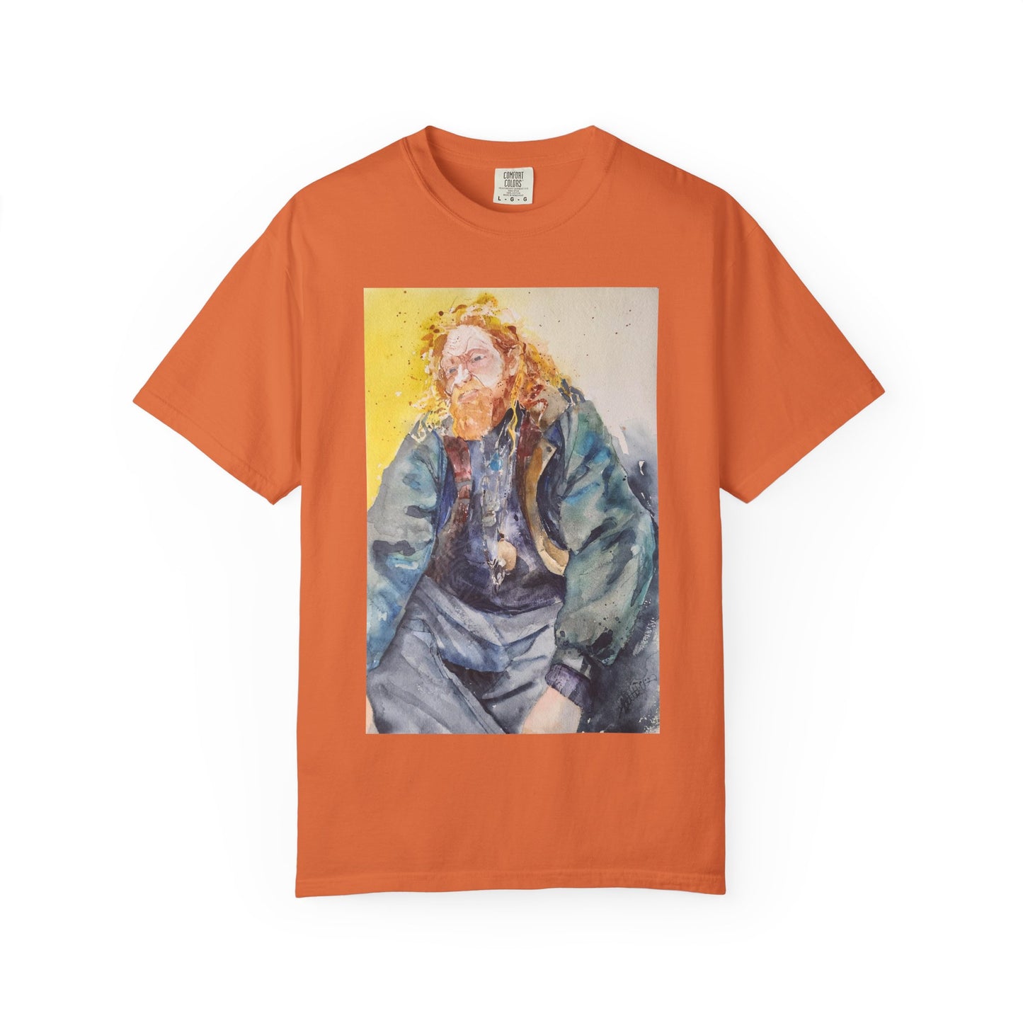 Artistic Unisex Garment-Dyed T-shirt, Vibrant Watercolor Design, Casual Wear, Artist Gift, Custom T-shirt
