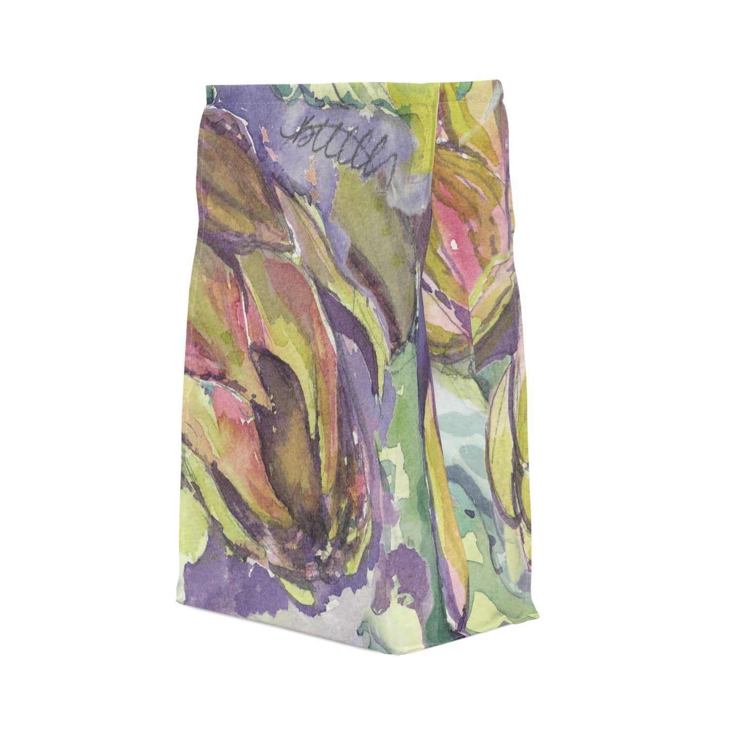 Italian Artichoke Watercolor Design Lunch Bag – Insulated, Wipe-Clean, Eco-Friendly Tote for Daily Use - Brooke Zitting, LLC