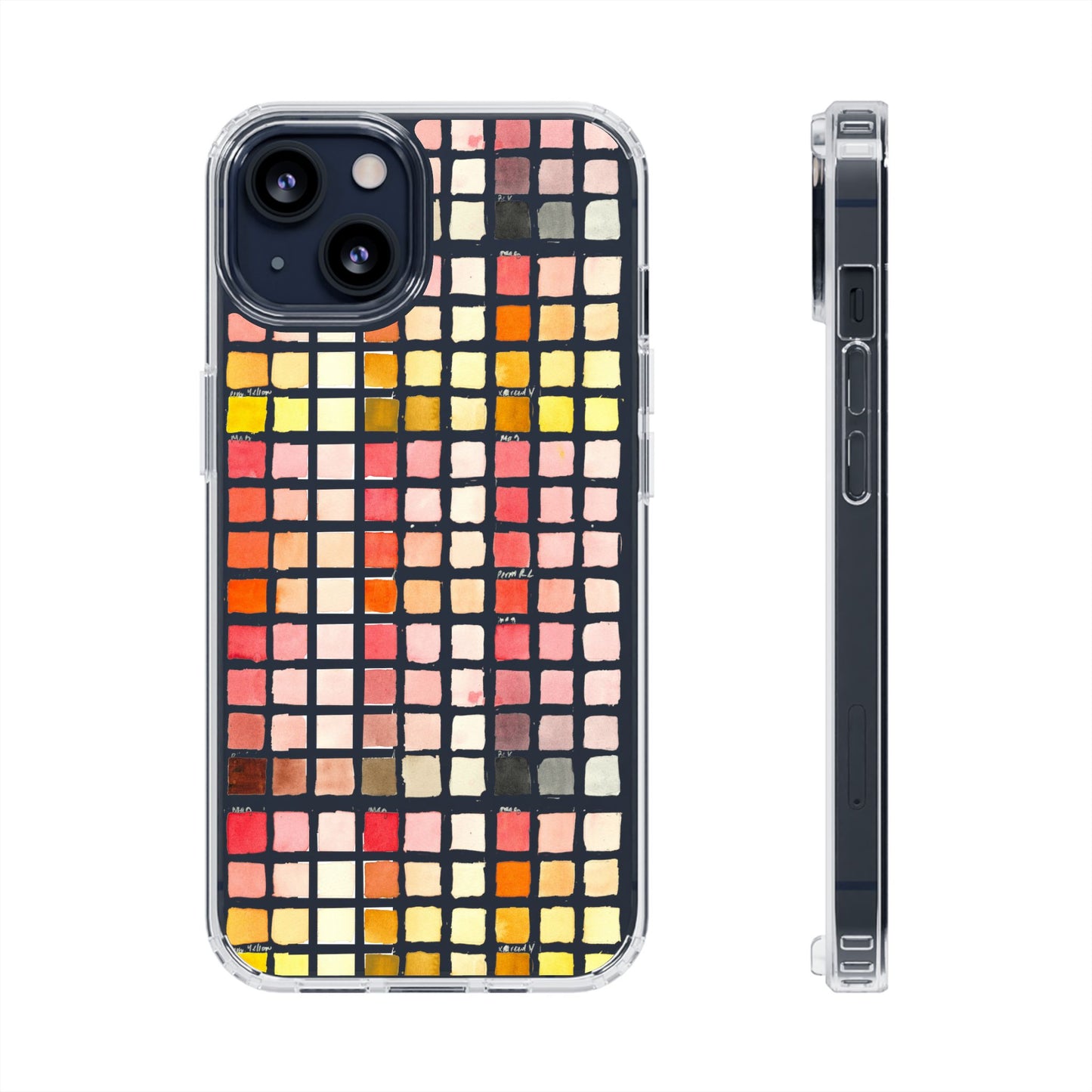Watercolor Paint Swatches Clear Phone Case - Brooke Zitting, LLC