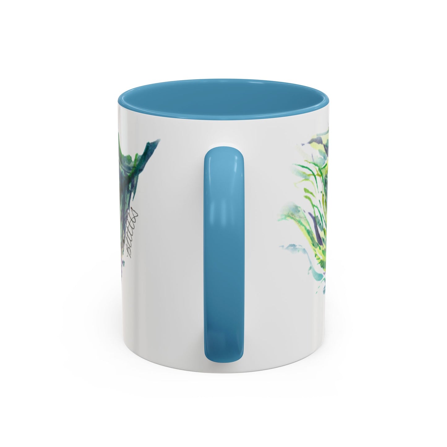 Light as a Feather Peacock Feather Accent Coffee Mug (11, 15oz) - Brooke Zitting, LLC