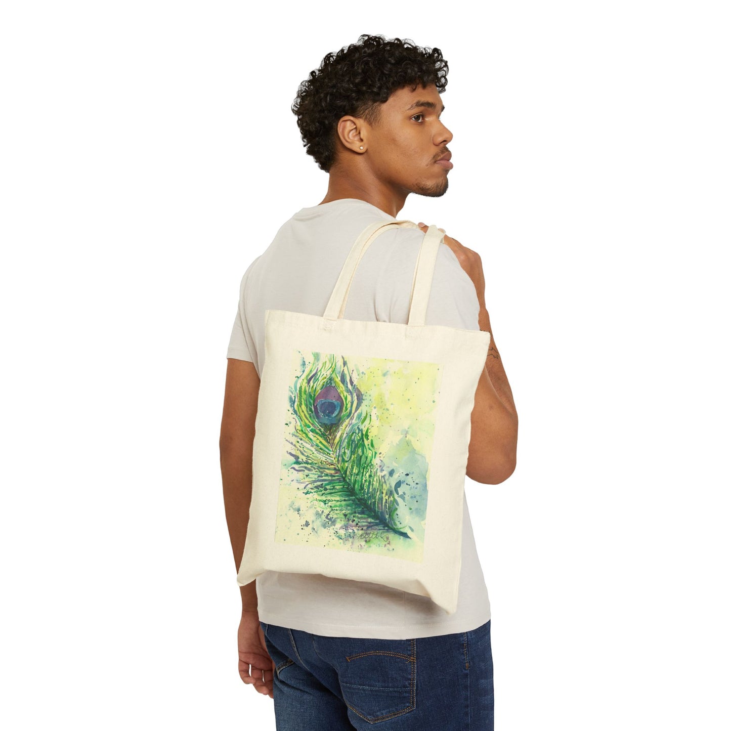 Light as a Feather Cotton Canvas Tote – Eco-Friendly Beach & Shopping Bag for Ocean Lovers - Brooke Zitting, LLC