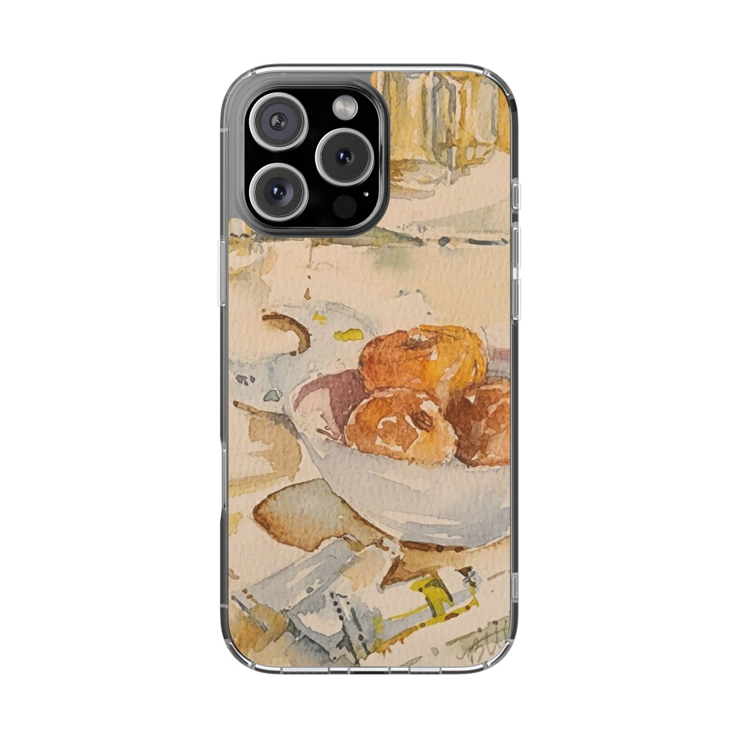 Watercolor Artist's Table Clear Phone Case - Brooke Zitting, LLC