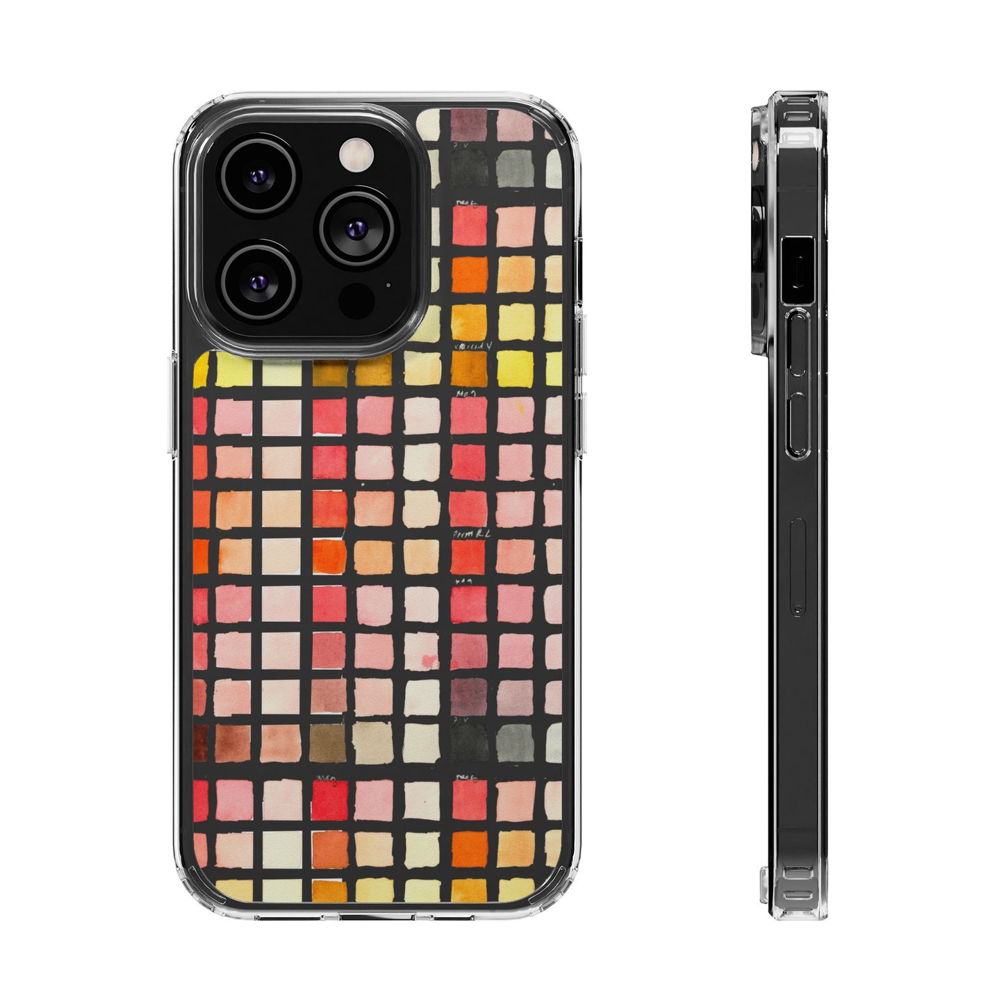 Watercolor Paint Swatches Clear Phone Case - Brooke Zitting, LLC