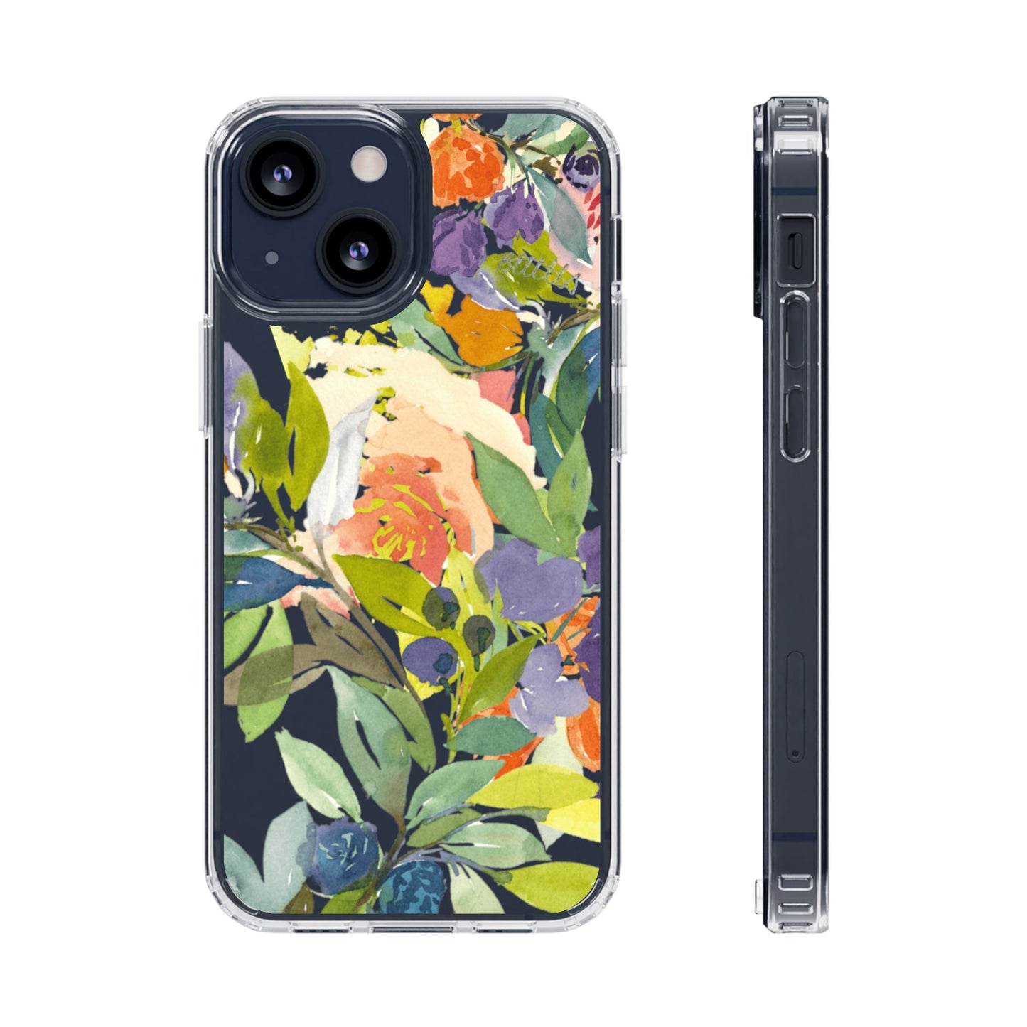 Clear Phone Case with Floral Blooms Design - Brooke Zitting, LLC