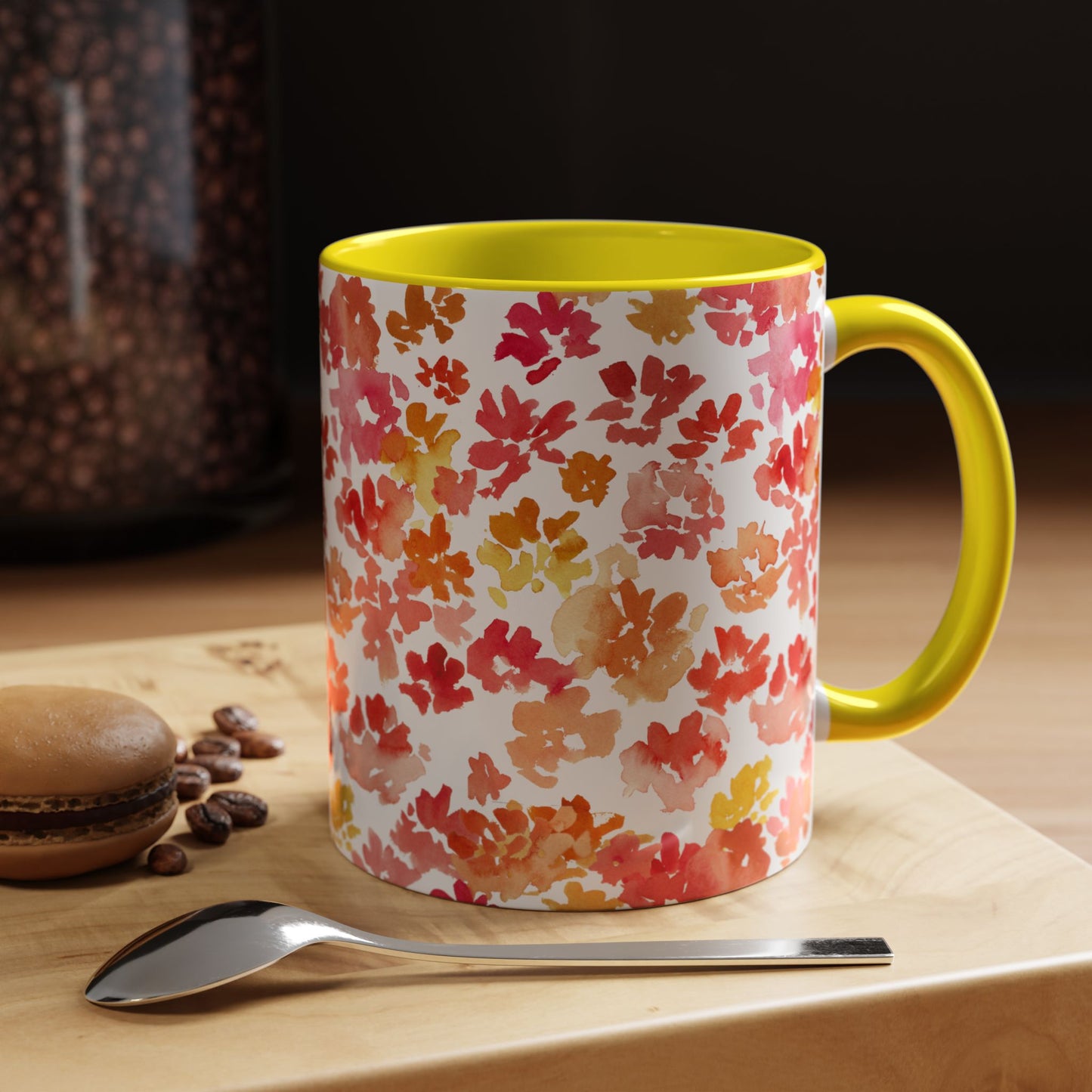 Posy Coffee Mug - Warm Floral Design (11oz, 15oz) - Brooke Zitting, LLC