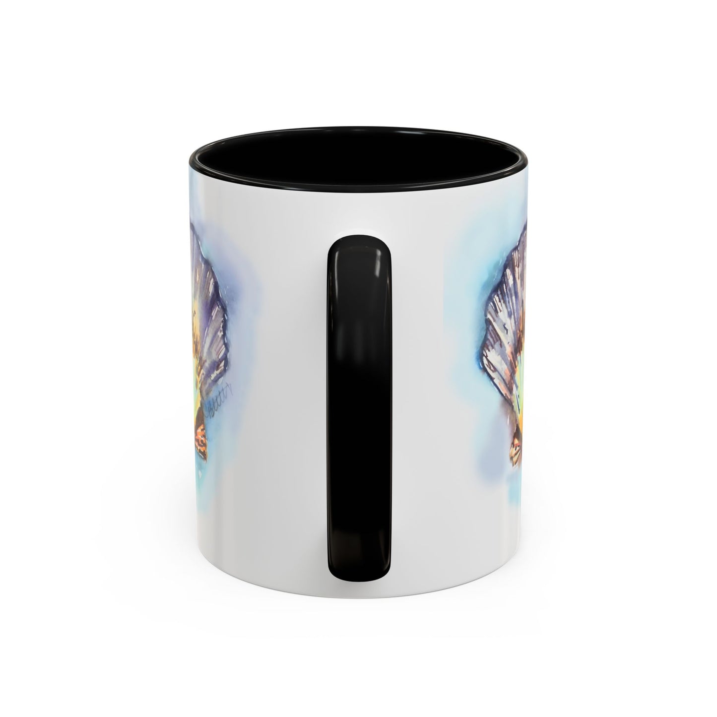 This Seashell Mug with Accent Color (11oz, 15 oz) - Brooke Zitting, LLC