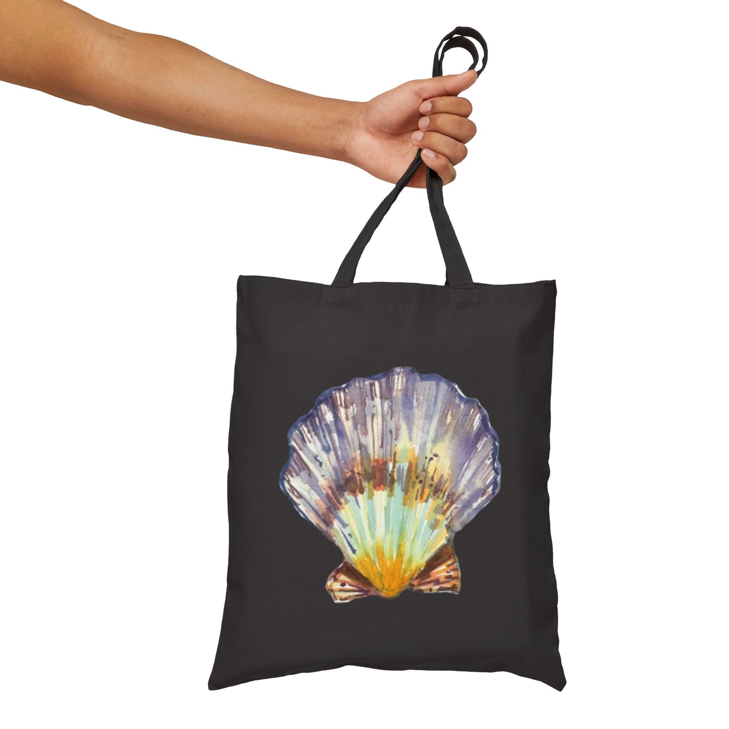 Seashell Cotton Canvas Tote – Eco-Friendly Beach & Shopping Bag for Ocean Lovers - Brooke Zitting, LLC