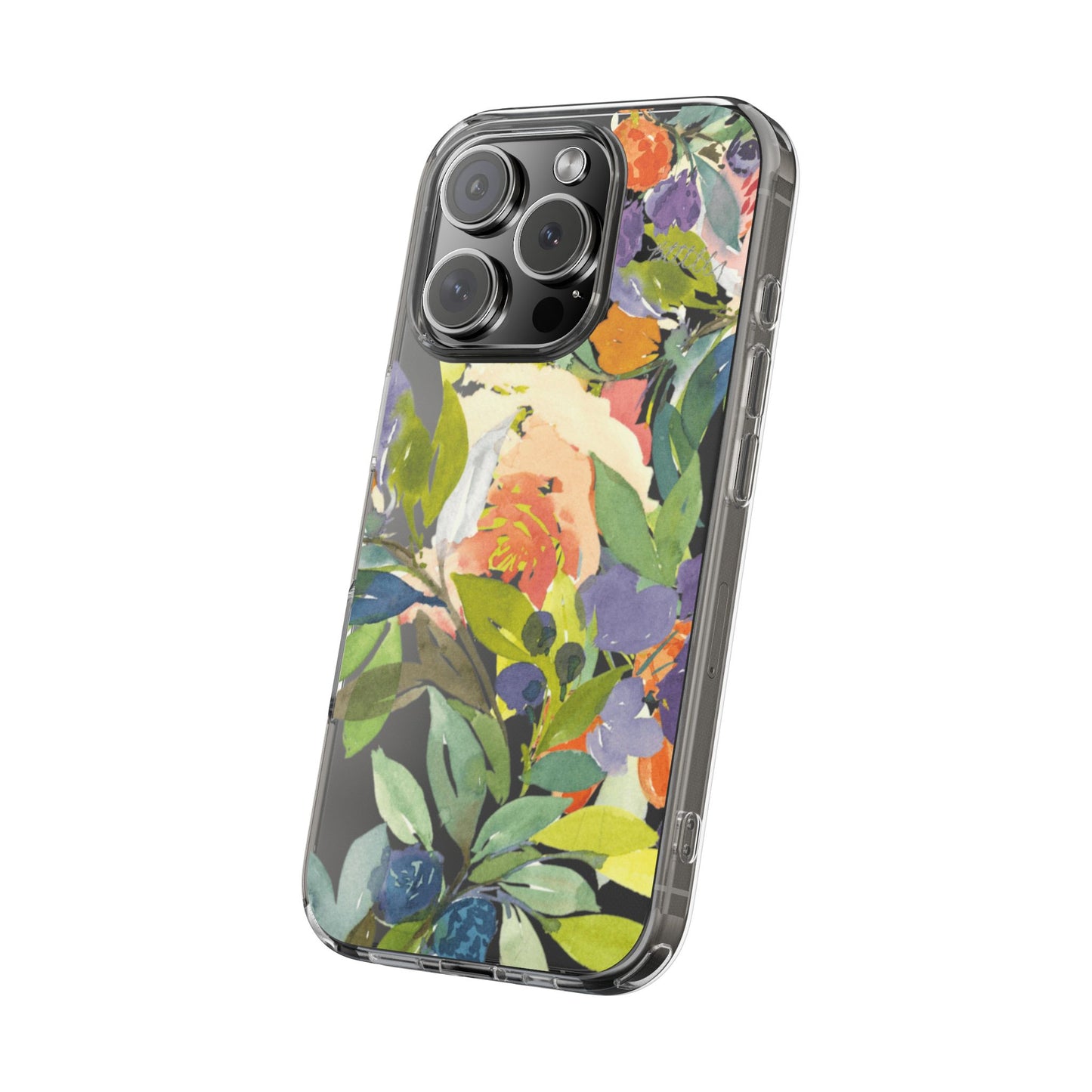 Clear Phone Case with Floral Blooms Design - Brooke Zitting, LLC