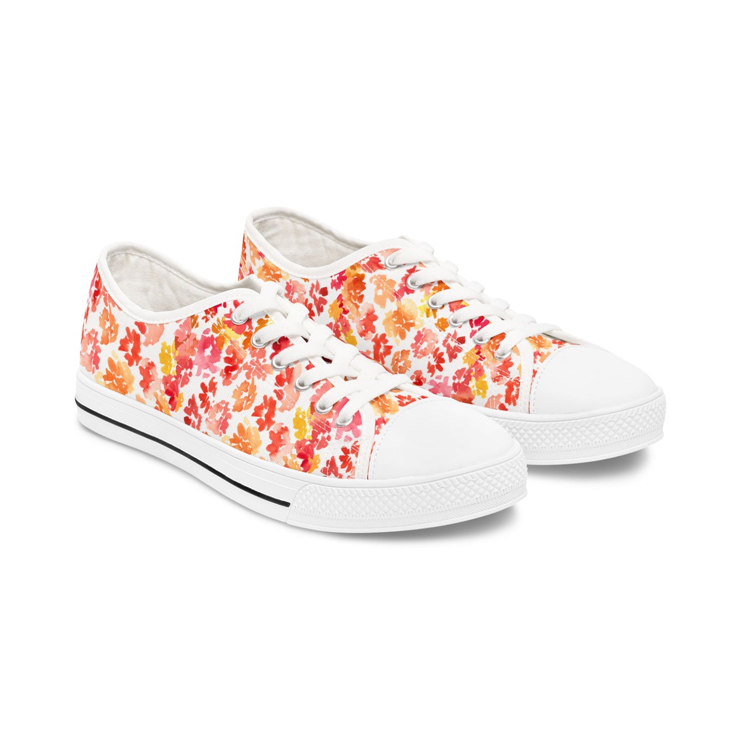 Watercolor Original Posy Low Top Sneakers – Unique Casual Shoes for All | Style & Gift Idea - Brooke Zitting, LLC