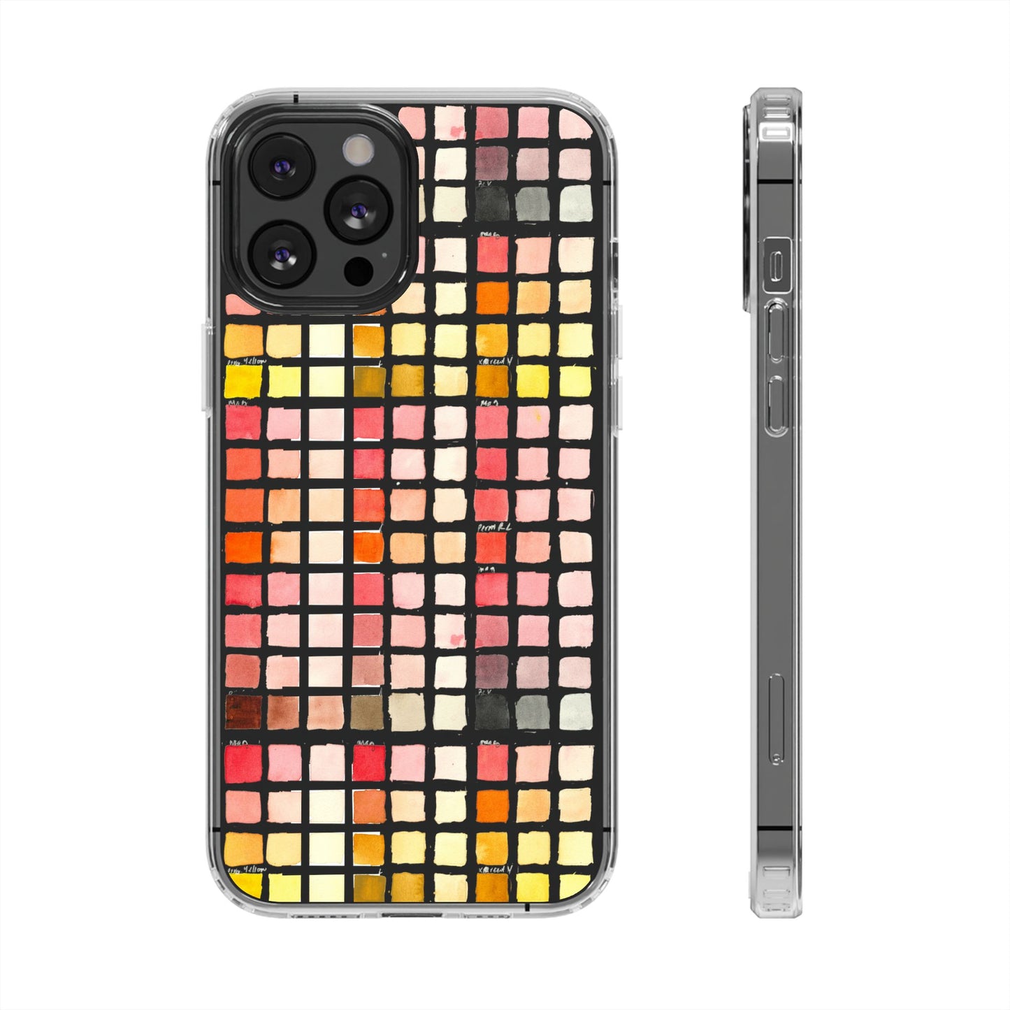Watercolor Paint Swatches Clear Phone Case - Brooke Zitting, LLC