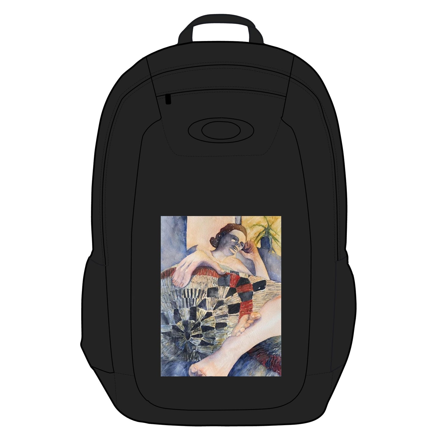 The Sunroom Repose Watercolor Design Enduro Laptop Backpack, 20L - by Oakley. Stylish Travel Bag, Perfect for Adventurers, Back to School, Outdoor Enthusiasts, Art Lovers, Unique Design - Brooke Zitting, LLC