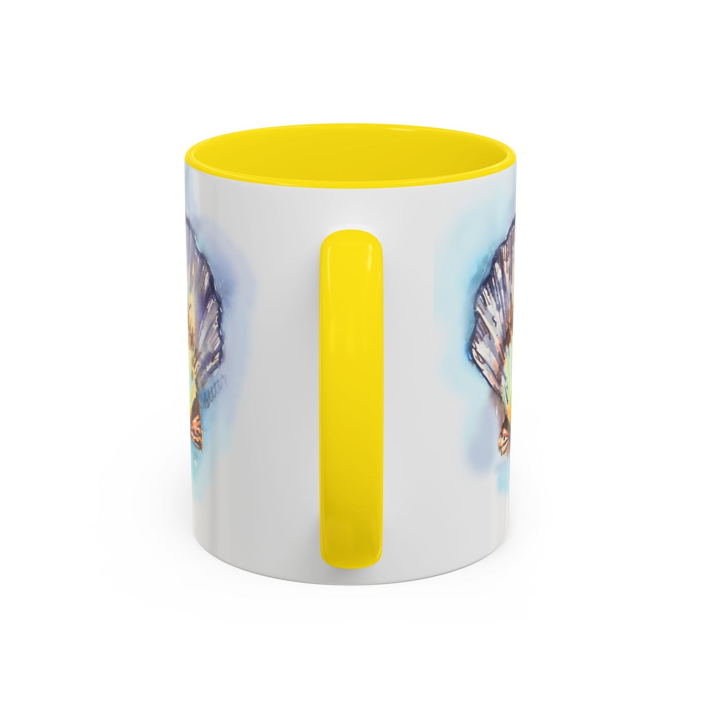 This Seashell Mug with Accent Color (11oz, 15 oz) - Brooke Zitting, LLC