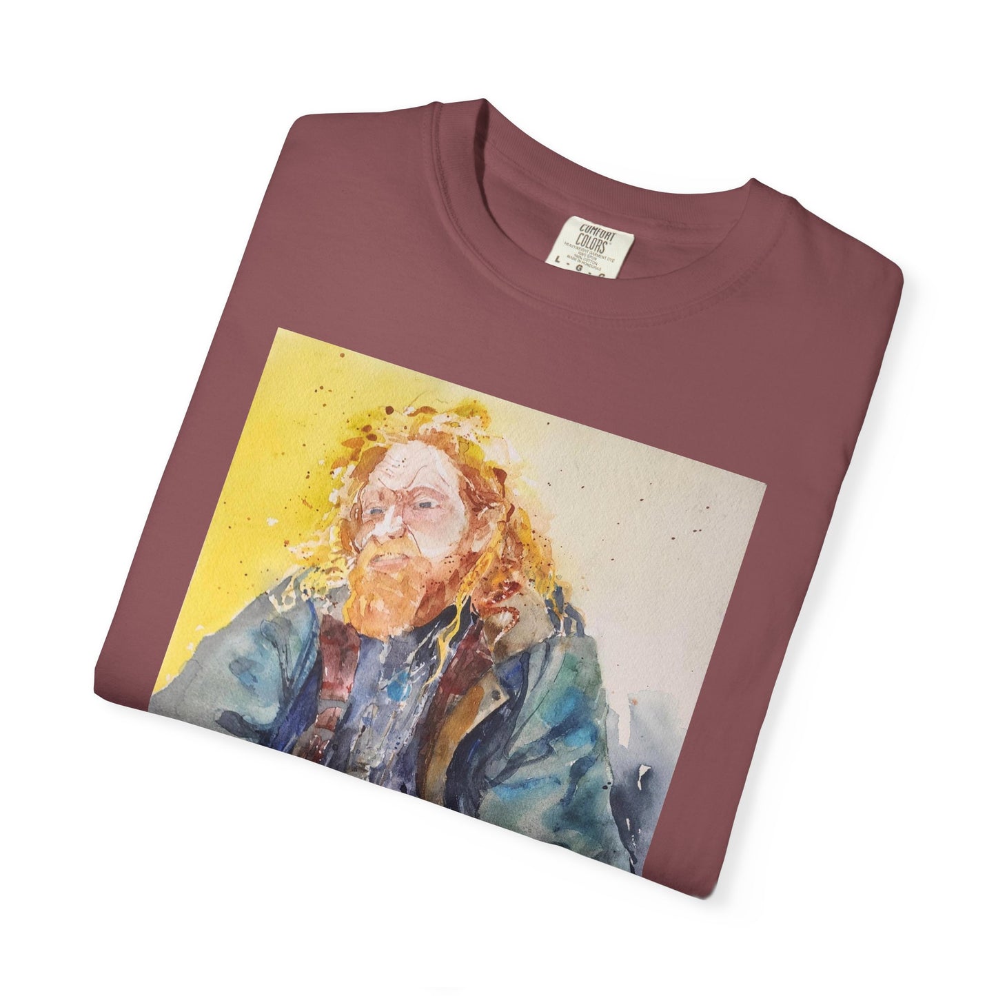 Artistic Unisex Garment-Dyed T-shirt, Vibrant Watercolor Design, Casual Wear, Artist Gift, Custom T-shirt