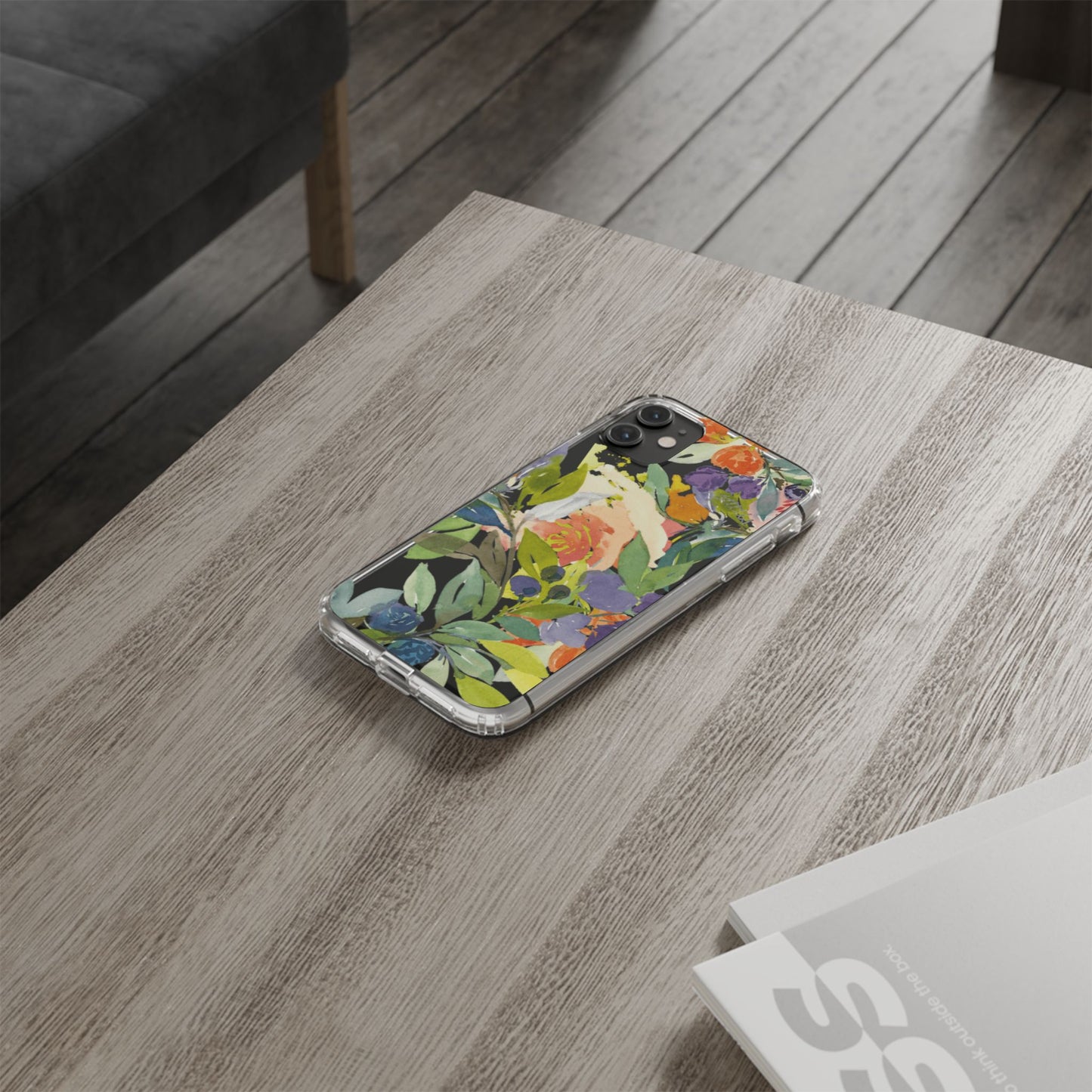 Clear Phone Case with Floral Blooms Design - Brooke Zitting, LLC