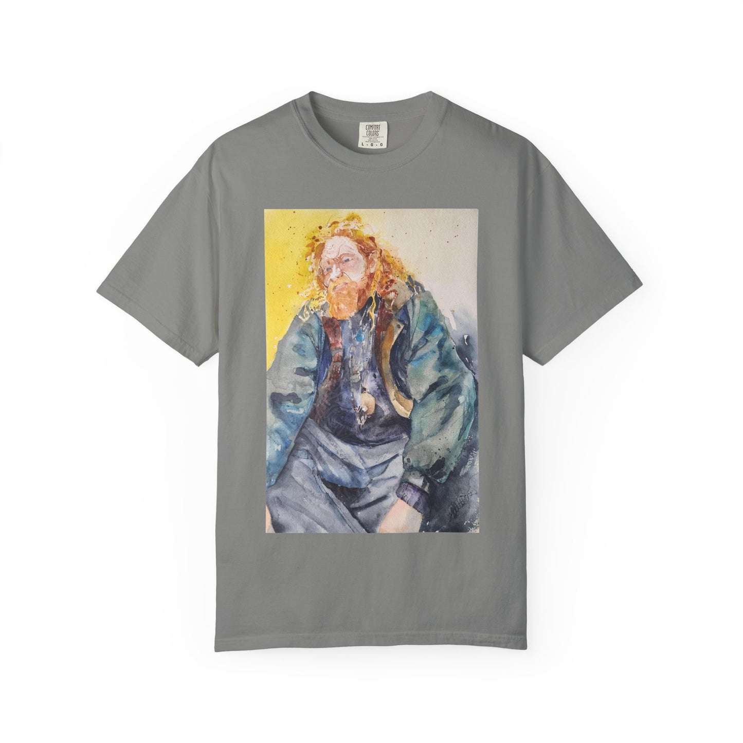 Artistic Unisex Garment-Dyed T-shirt, Vibrant Watercolor Design, Casual Wear, Artist Gift, Custom T-shirt