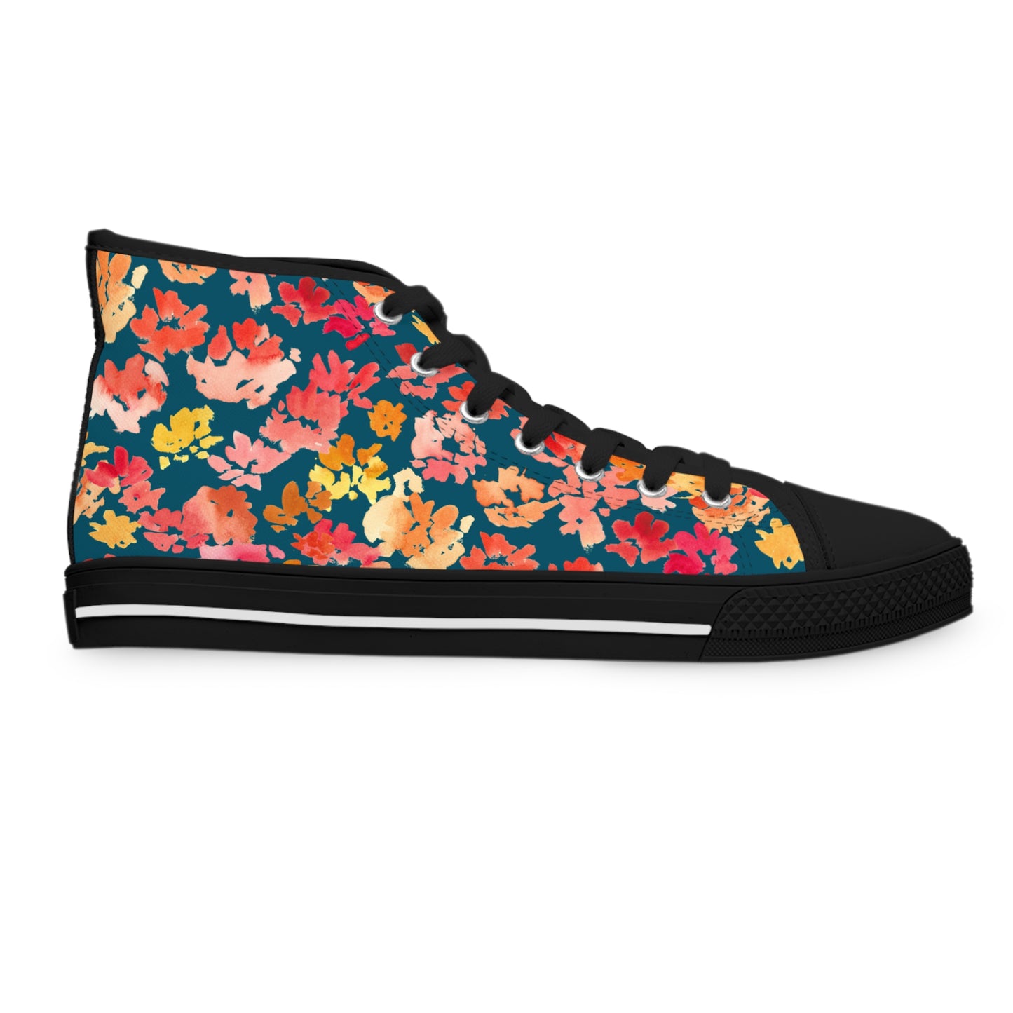 Bold Posy High Top Sneakers with Floral Design – Stylish Shoes for All | Unique Gift Idea - Brooke Zitting, LLC
