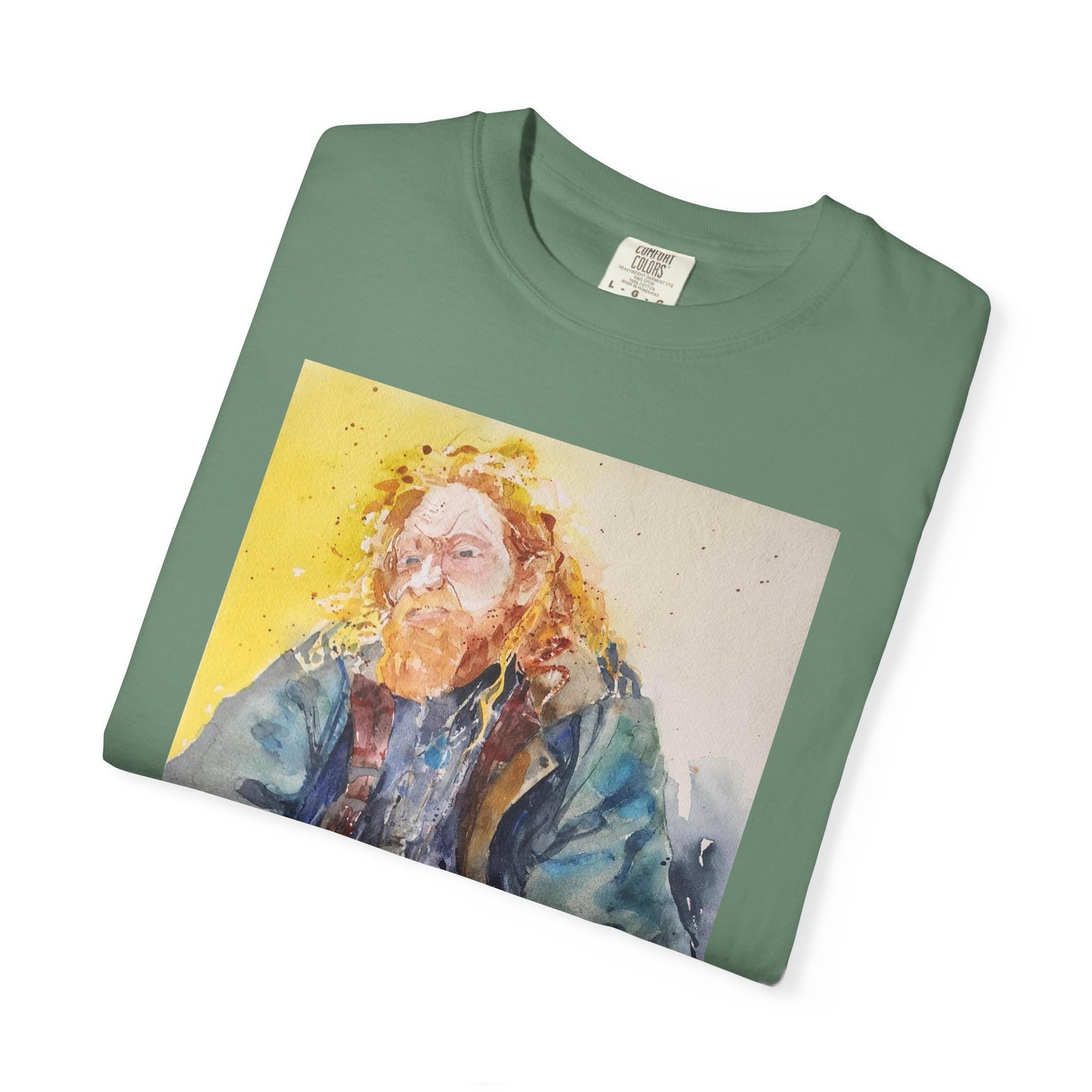 Artistic Unisex Garment-Dyed T-shirt, Vibrant Watercolor Design, Casual Wear, Artist Gift, Custom T-shirt