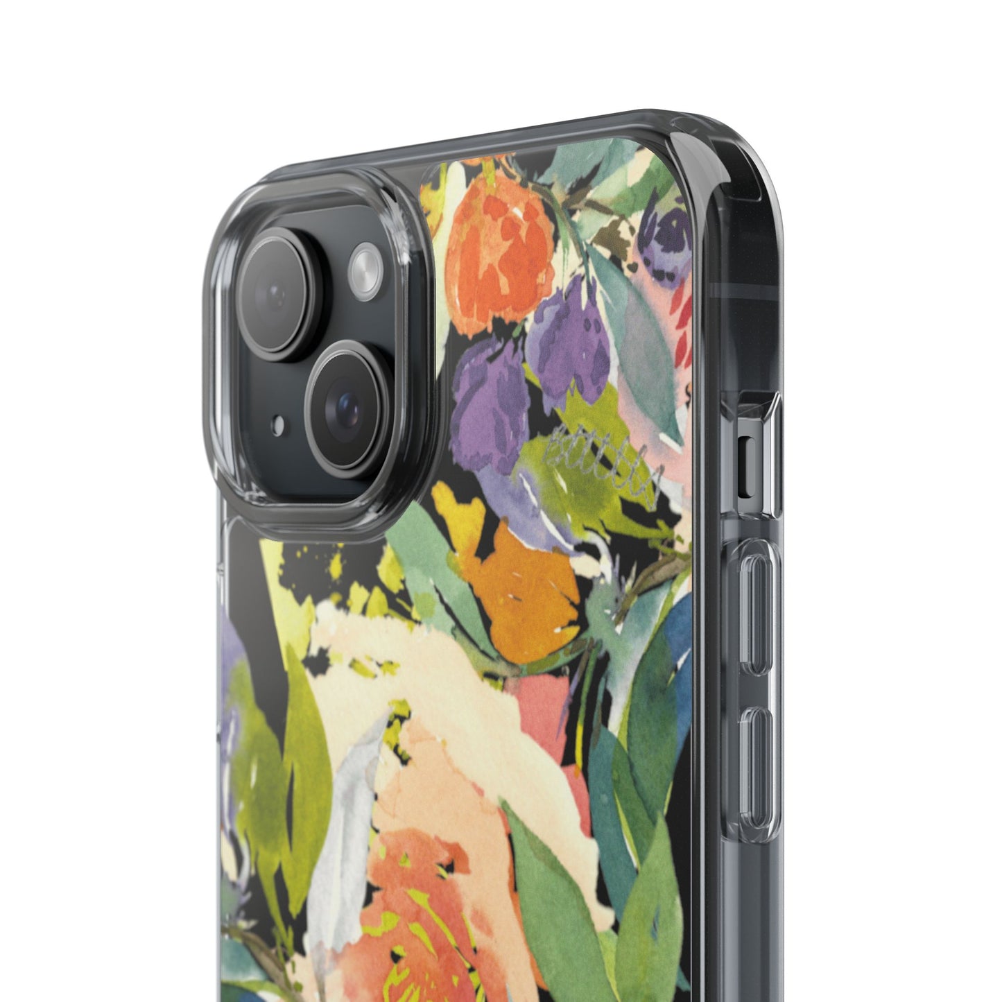 Clear Phone Case with Floral Blooms Design - Brooke Zitting, LLC