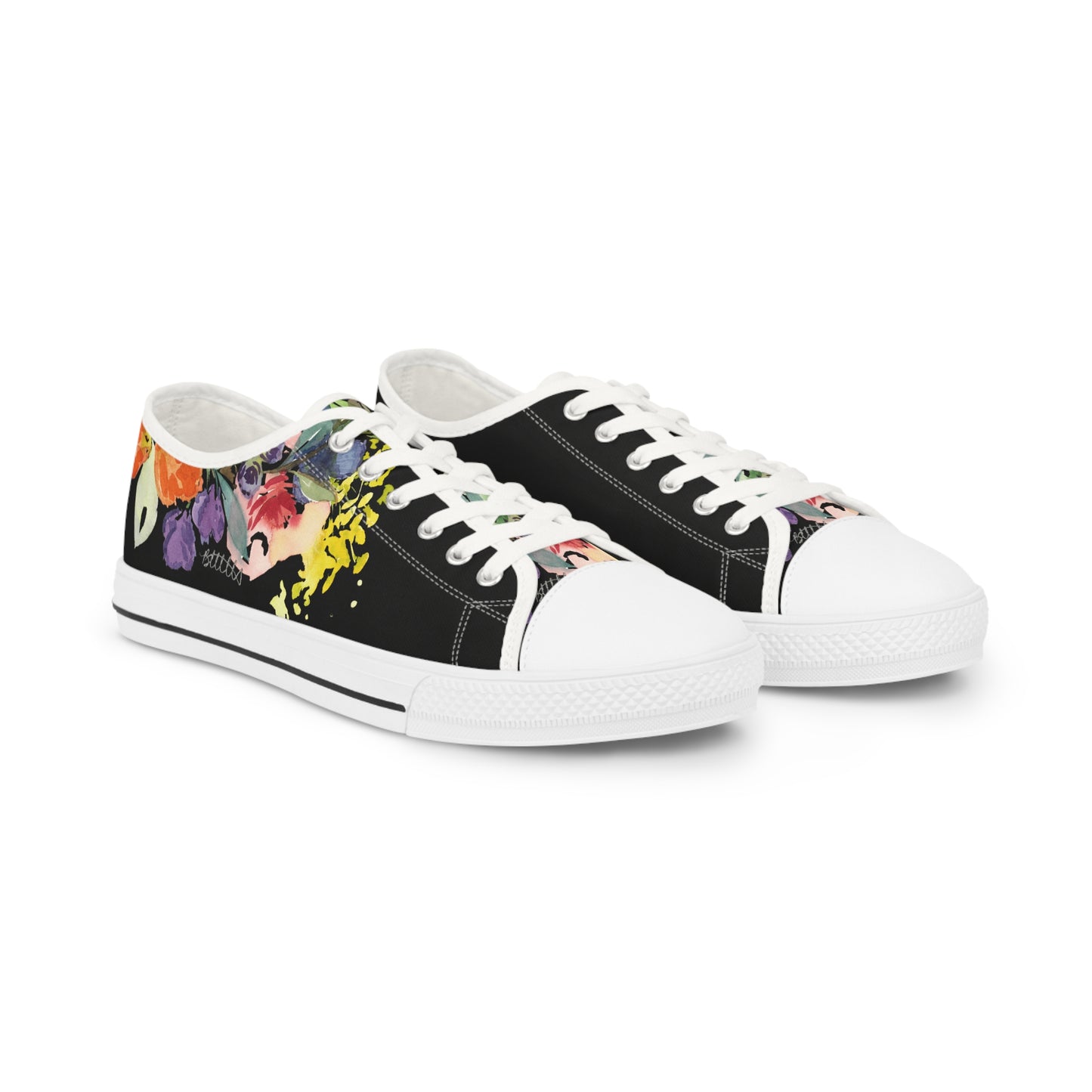 Fresh Floral Blooms Low-top Sneakers – Stylish Shoes for All | Unique Gift Idea - Brooke Zitting, LLC