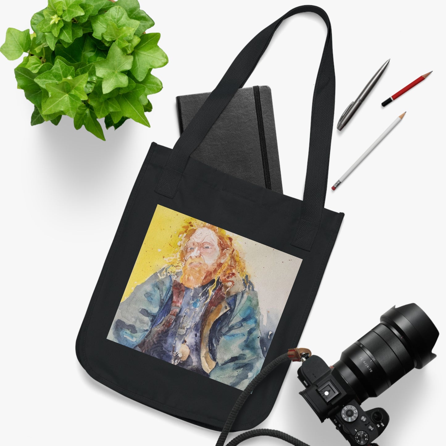 Soulshine Watercolor Design Organic Canvas Tote – Eco-Friendly, Watercolor Fine Art, Reusable Bag for Art Lovers - Brooke Zitting, LLC