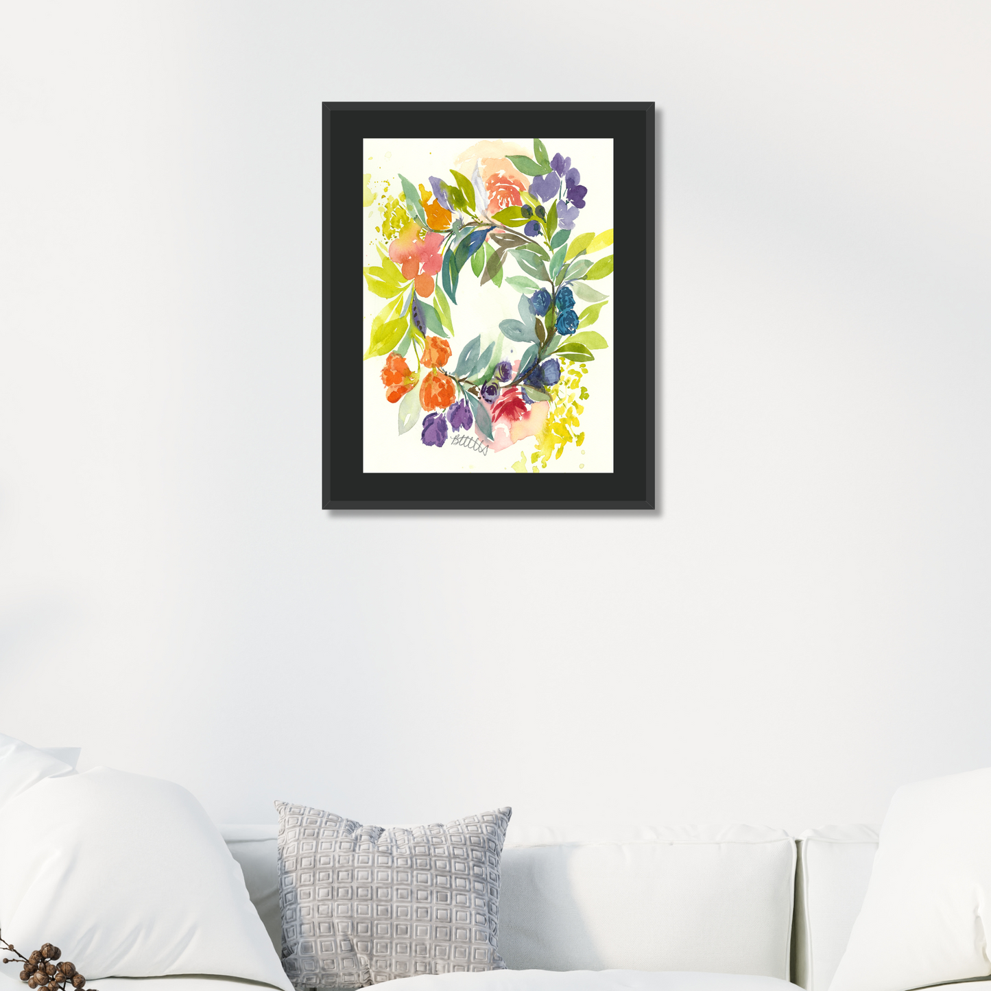 Floral Blooms Wreath, The Fine Art Print - Brooke Zitting, LLC