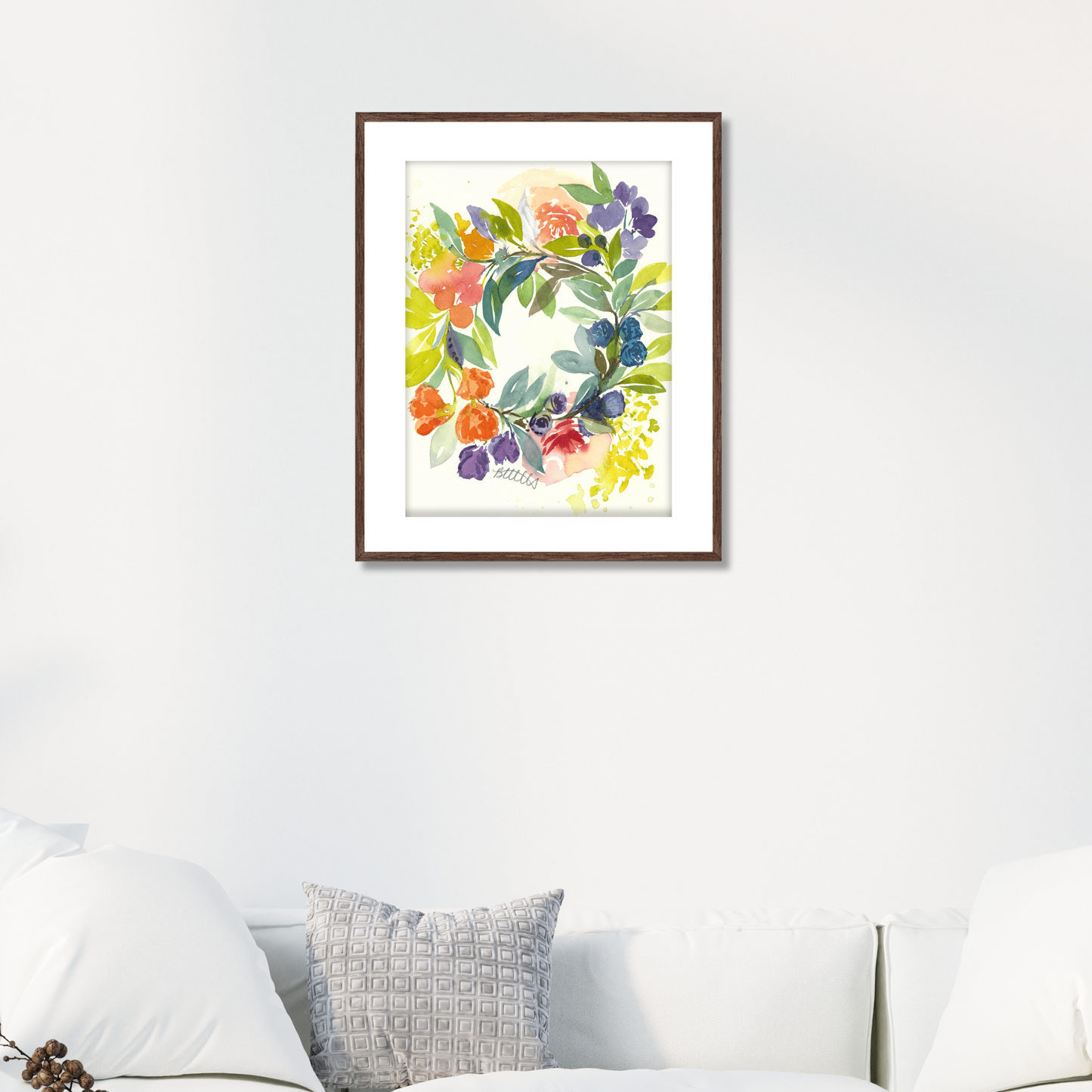 Floral Blooms Wreath, The Fine Art Print - Brooke Zitting, LLC