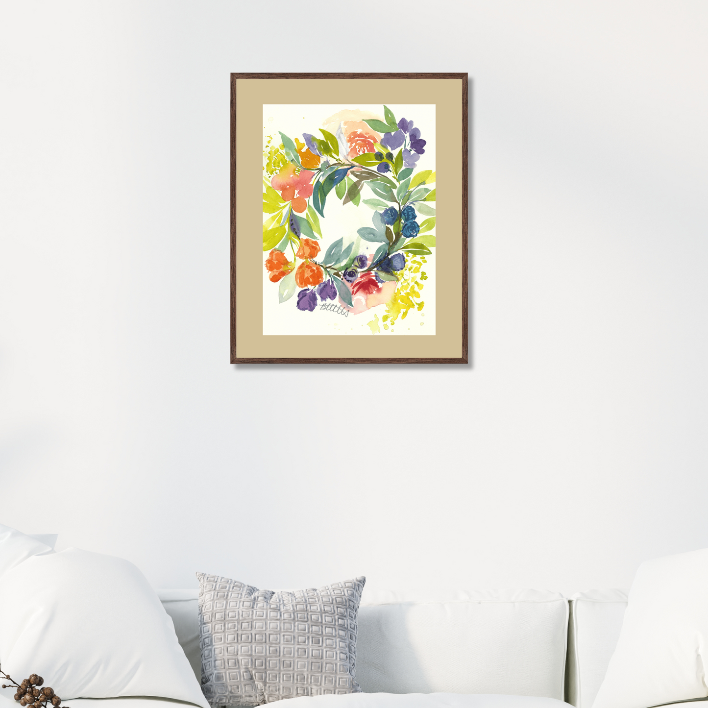 Floral Blooms Wreath, The Fine Art Print - Brooke Zitting, LLC