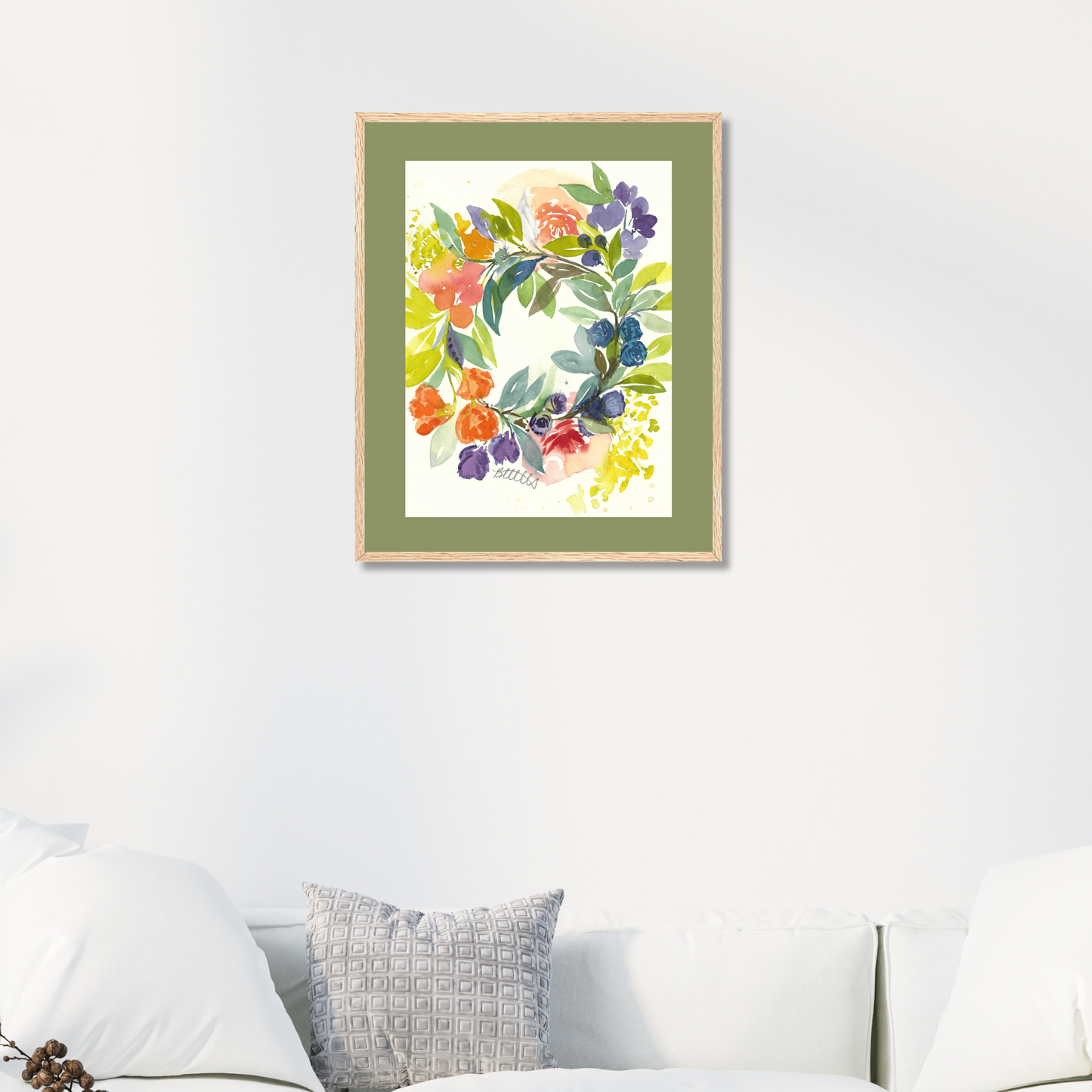 Floral Blooms Wreath, The Fine Art Print - Brooke Zitting, LLC