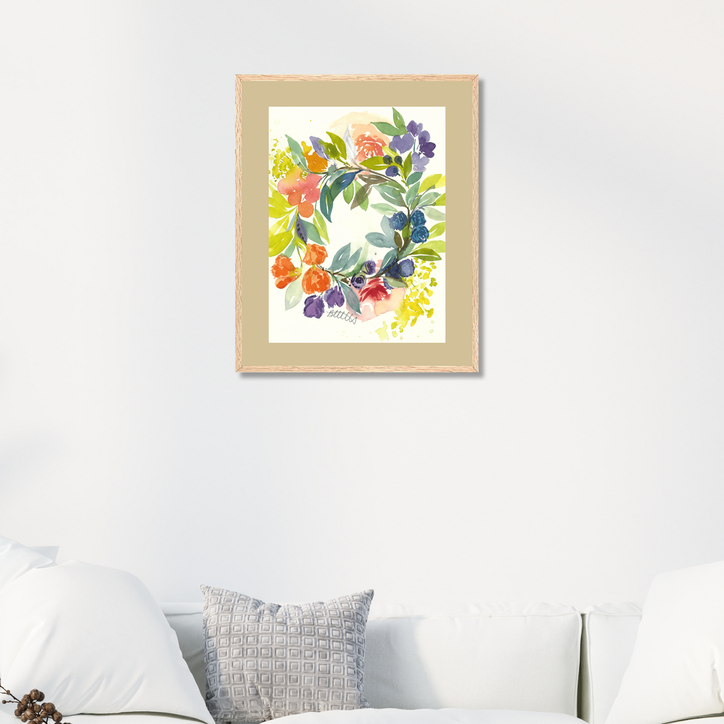 Floral Blooms Wreath, The Fine Art Print - Brooke Zitting, LLC
