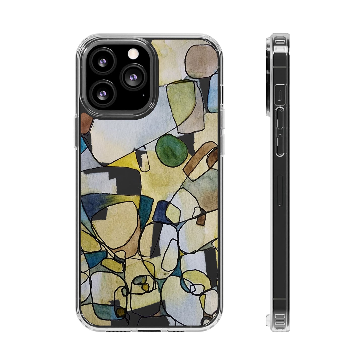 Abstract Watercolor Clear Phone Case - Brooke Zitting, LLC