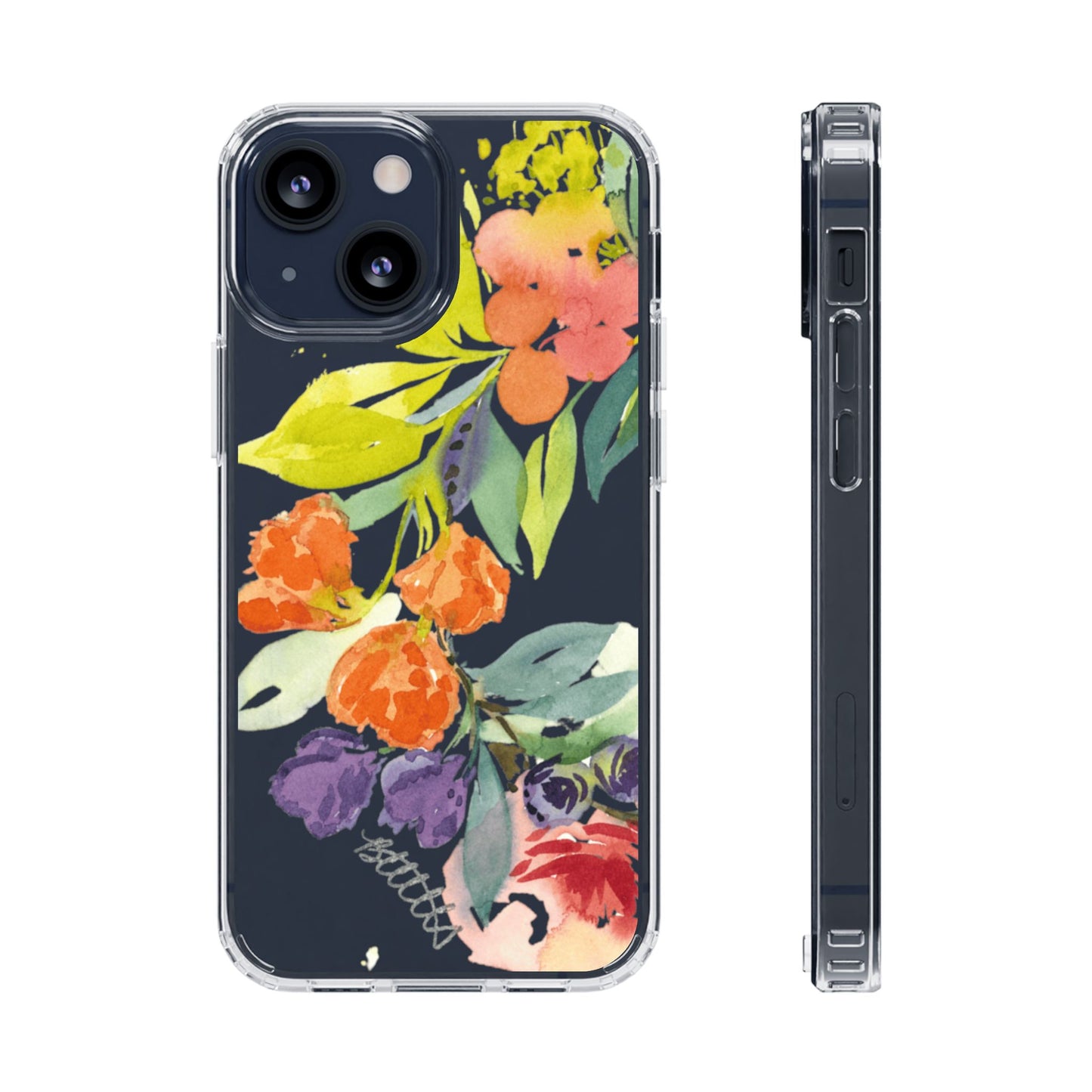 Watercolor Floral Blooms Clear Phone Case - Brooke Zitting, LLC