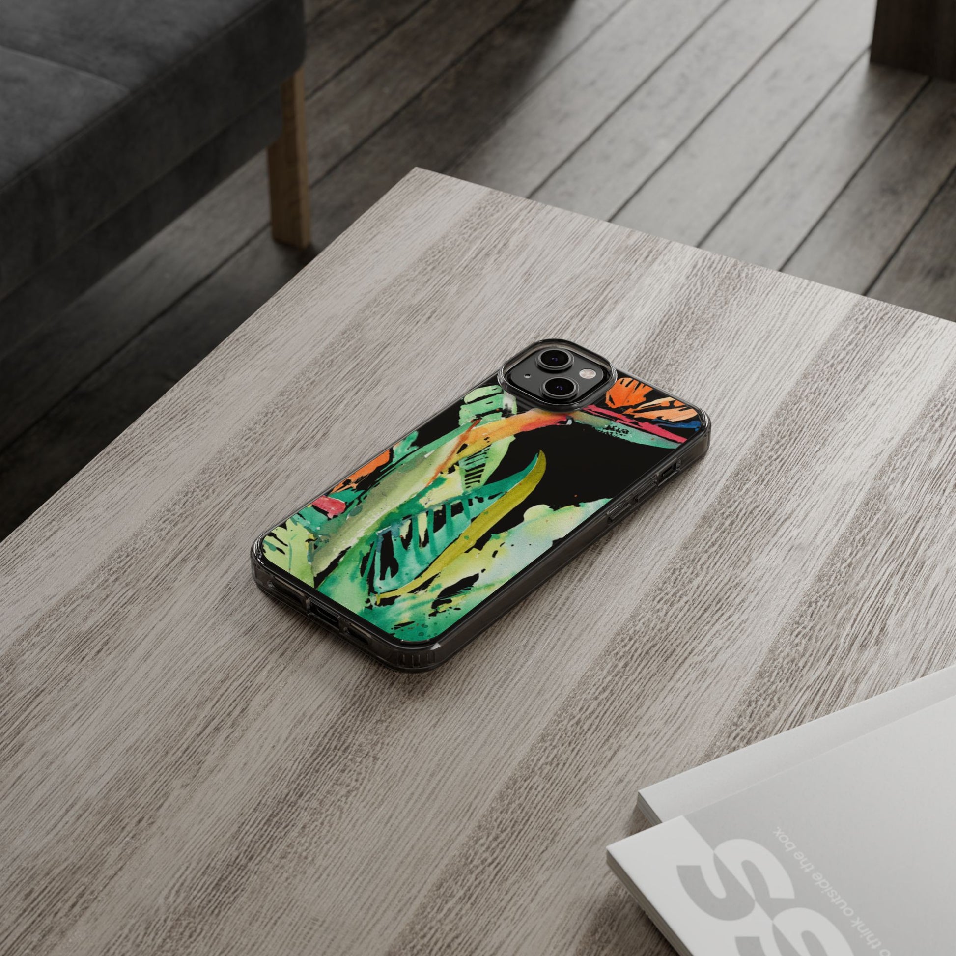 Another Day in Paradise Watercolor Clear Phone Case - Brooke Zitting, LLC
