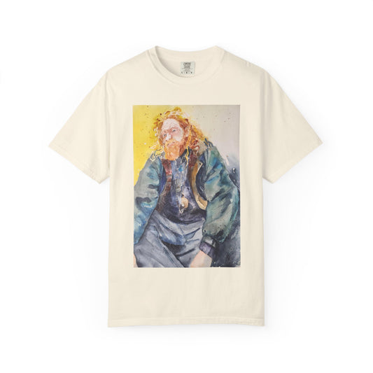 Artistic Unisex Garment-Dyed T-shirt, Vibrant Watercolor Design, Casual Wear, Artist Gift, Custom T-shirt