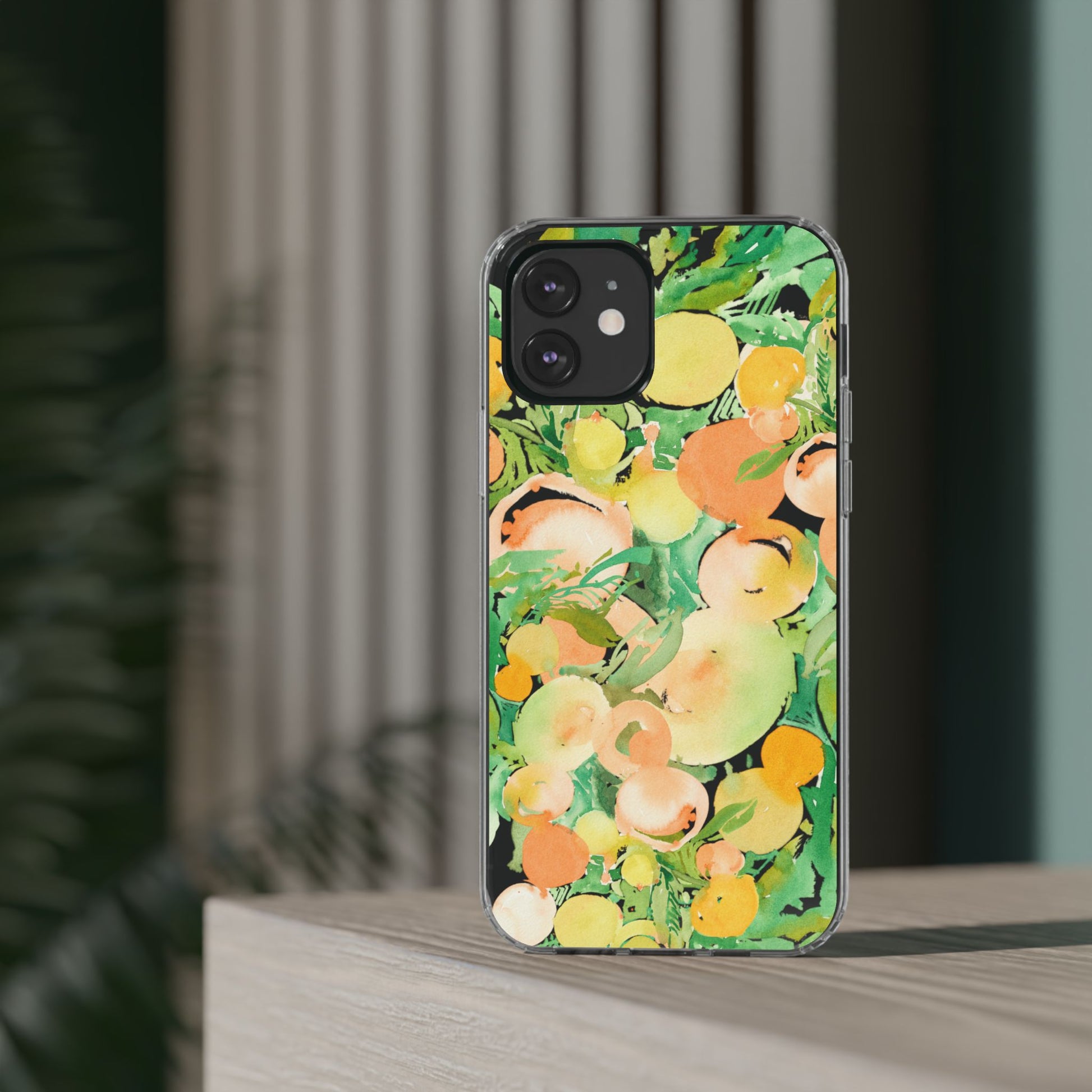 Watercolor Peach Party Clear Phone Case - Brooke Zitting, LLC
