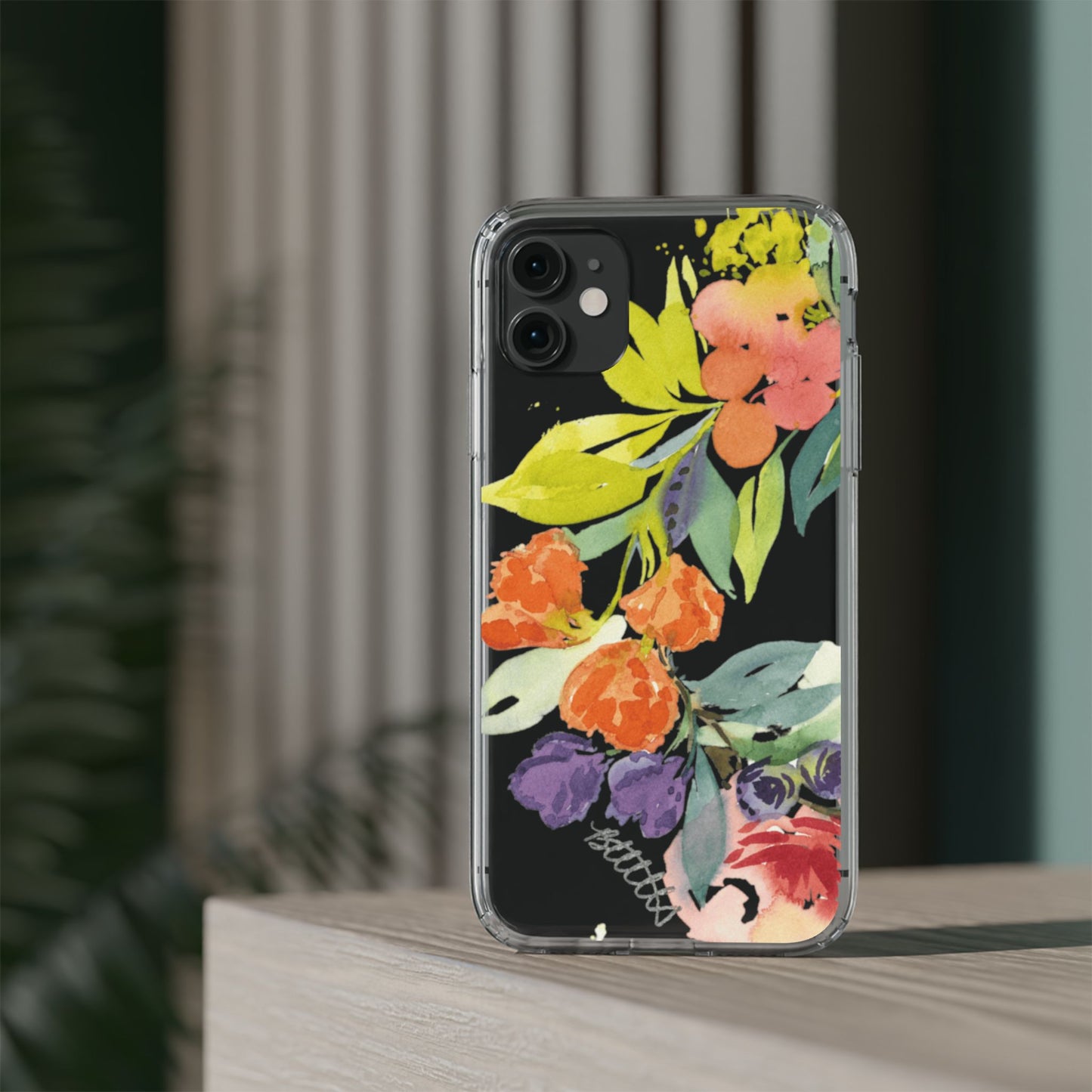 Watercolor Floral Blooms Clear Phone Case - Brooke Zitting, LLC