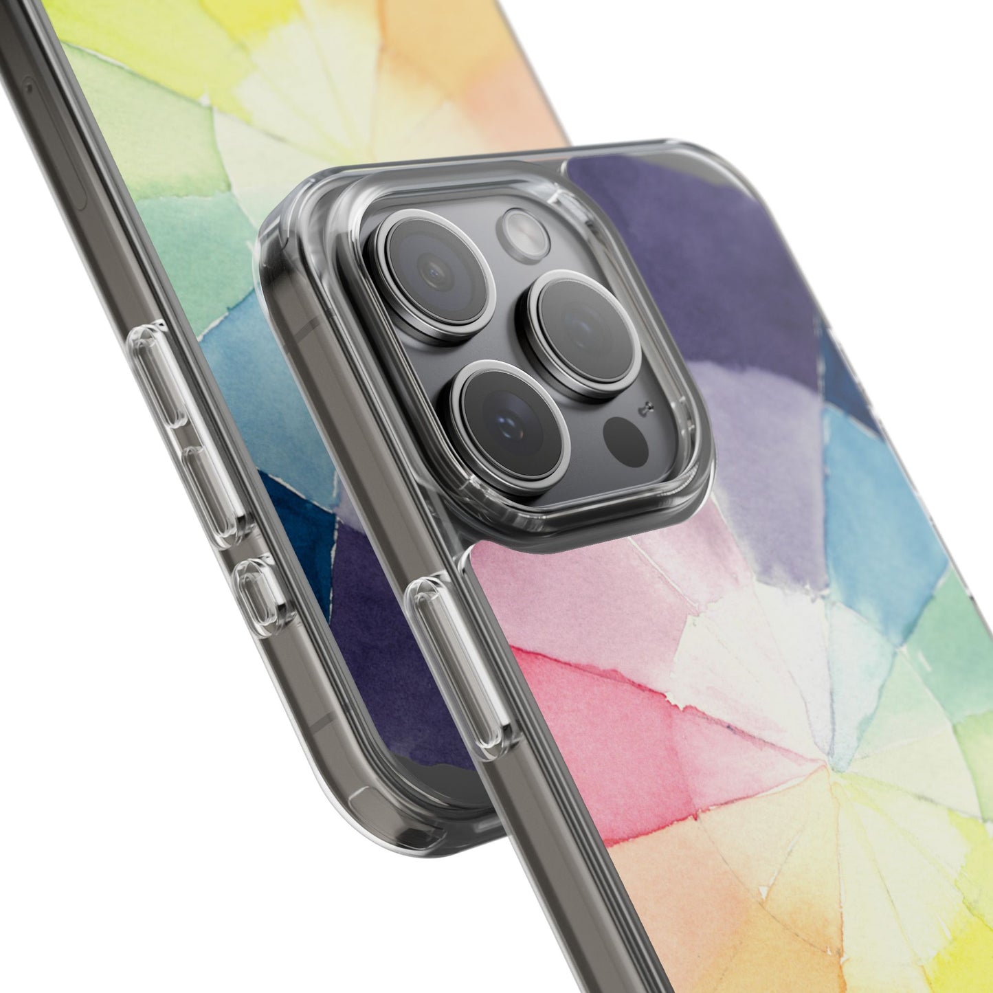 Watercolor Color Wheel Clear Phone Case - Brooke Zitting, LLC