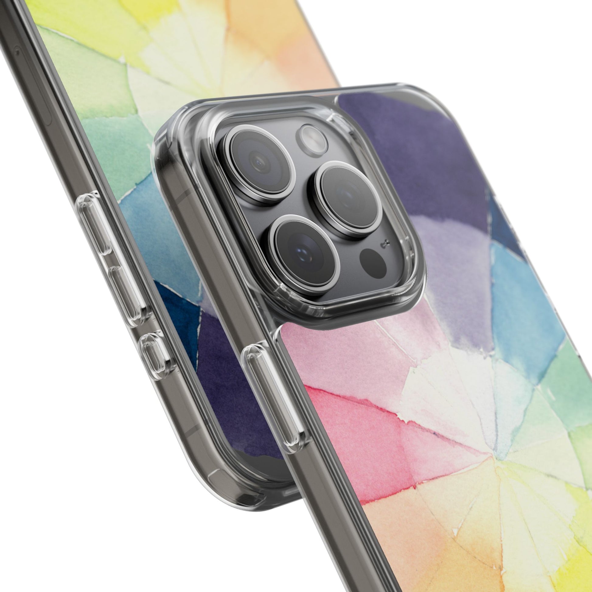 Watercolor Color Wheel Clear Phone Case - Brooke Zitting, LLC